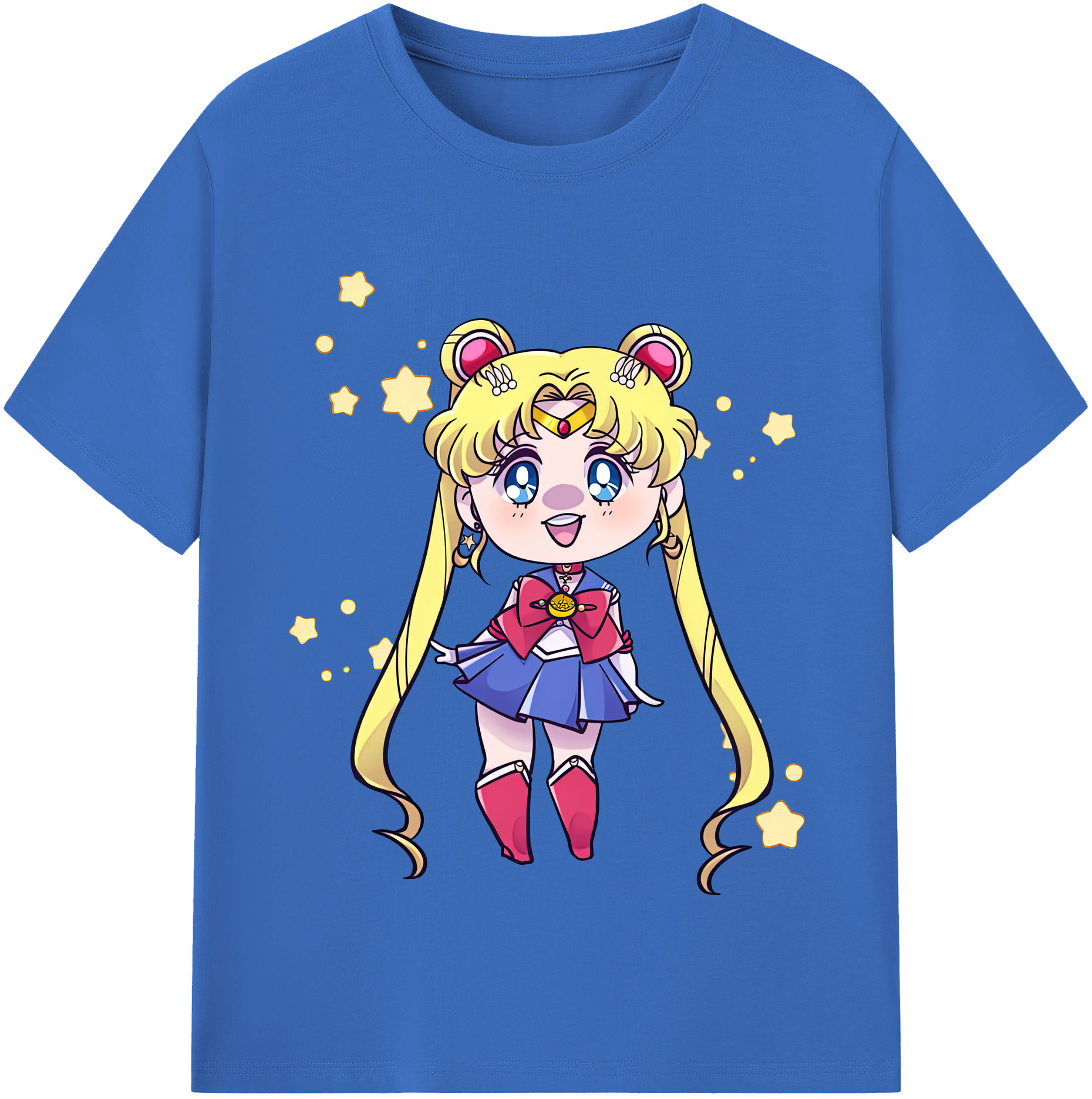 （画像用） 美少女戦士セーラームーン 月野 うさぎ つきの うさぎ Sailor Moon Tsukino Usagi 綿100％半袖Tシャツ（フロントプリント）