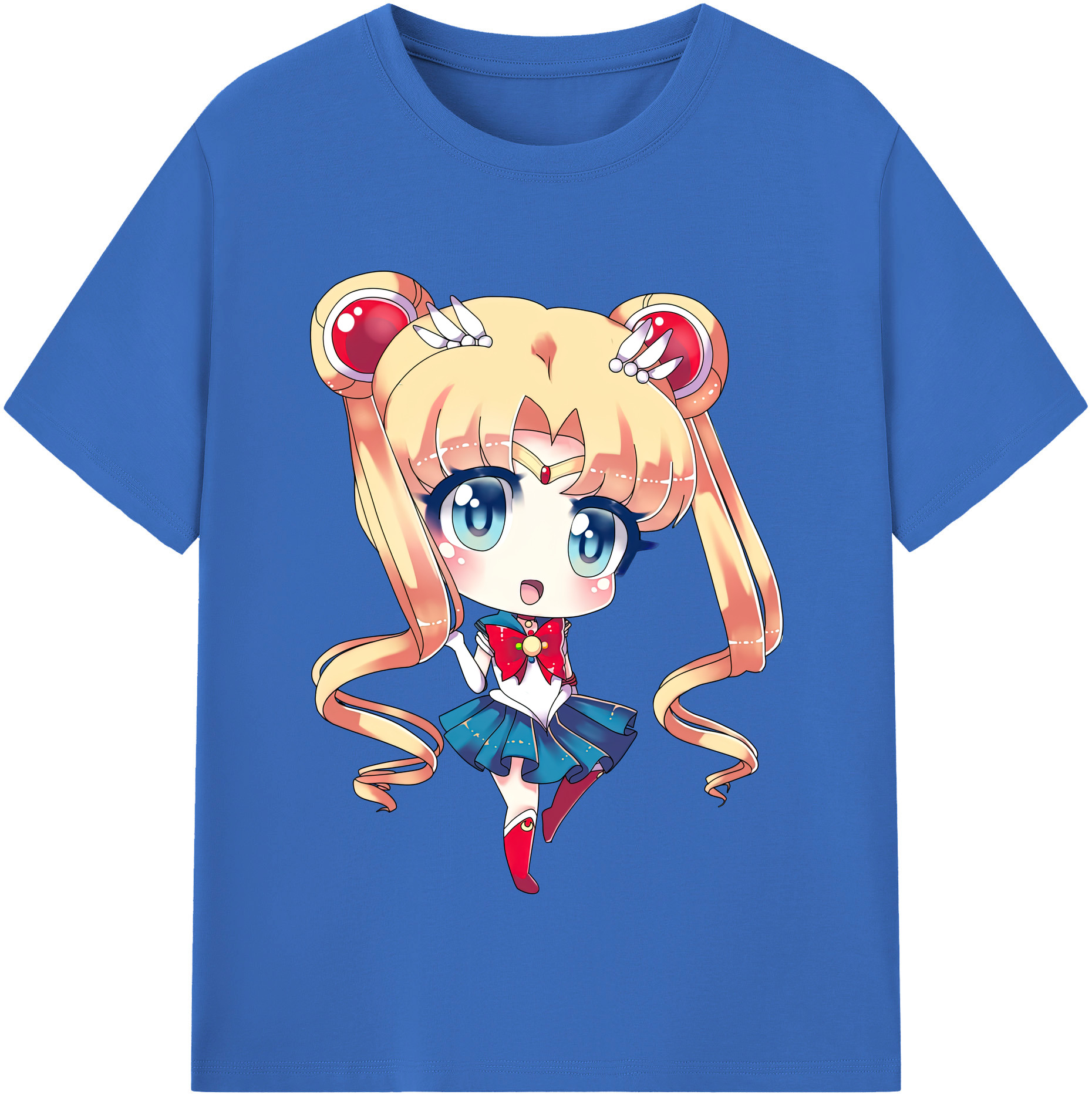 （画像用） 美少女戦士セーラームーン 月野 うさぎ つきの うさぎ Sailor Moon Tsukino Usagi 綿100％半袖Tシャツ（フロントプリント）