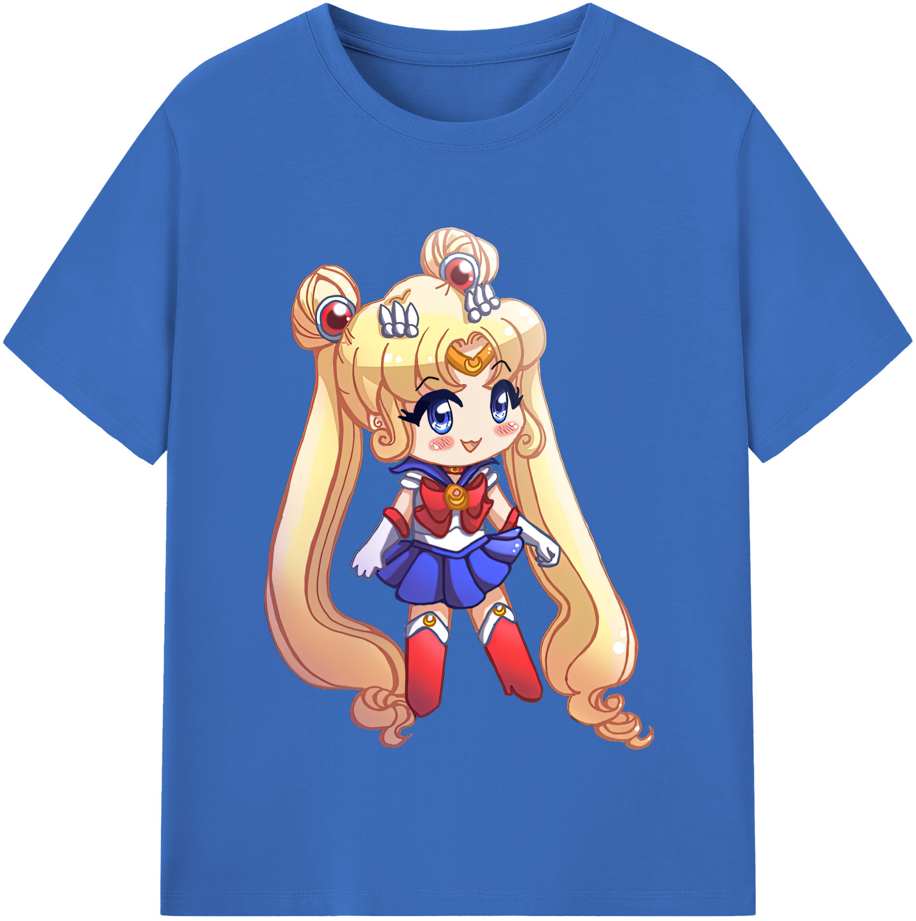 （画像用） 美少女戦士セーラームーン 月野 うさぎ つきの うさぎ Sailor Moon Tsukino Usagi 綿100％半袖Tシャツ（フロントプリント）