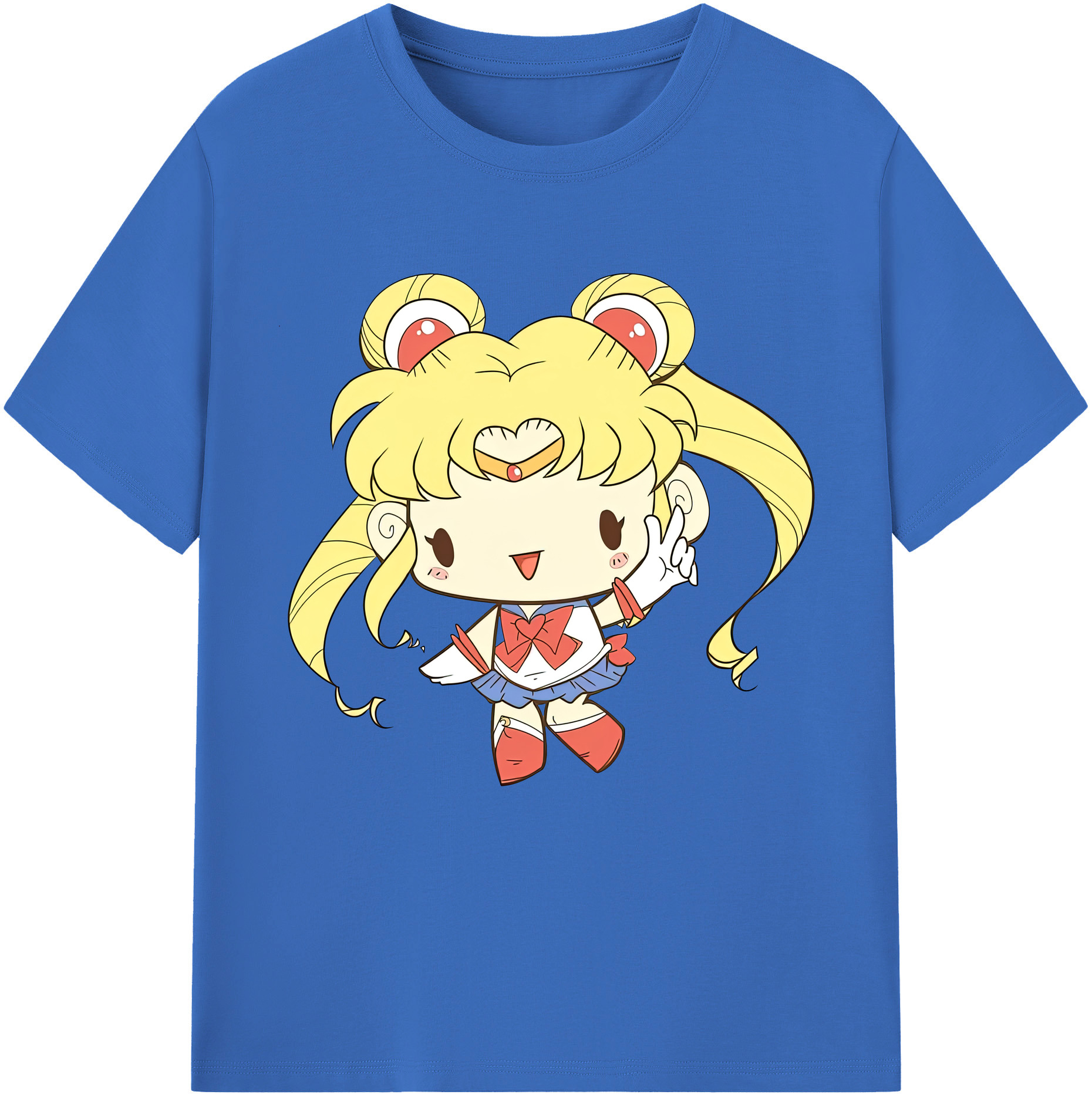 （画像用） 美少女戦士セーラームーン 月野 うさぎ つきの うさぎ Sailor Moon Tsukino Usagi 綿100％半袖Tシャツ（フロントプリント）