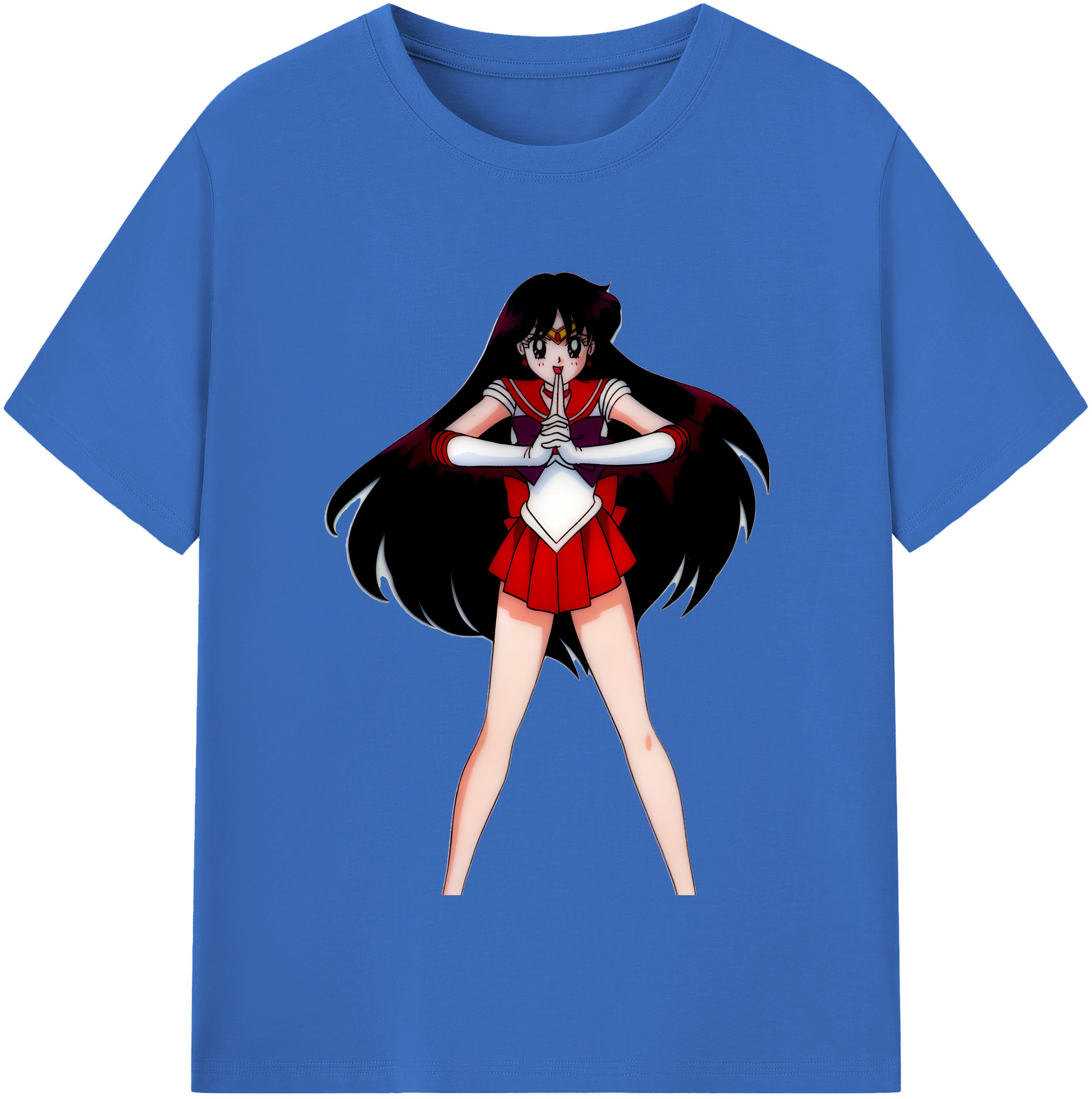 （画像用） 美少女戦士セーラームーン 火野レイ ひの レイ Sailor Moon Hino Rei （セーラーマーズ,Sailor Mars） 綿100％半袖Tシャツ（フロントプリント）