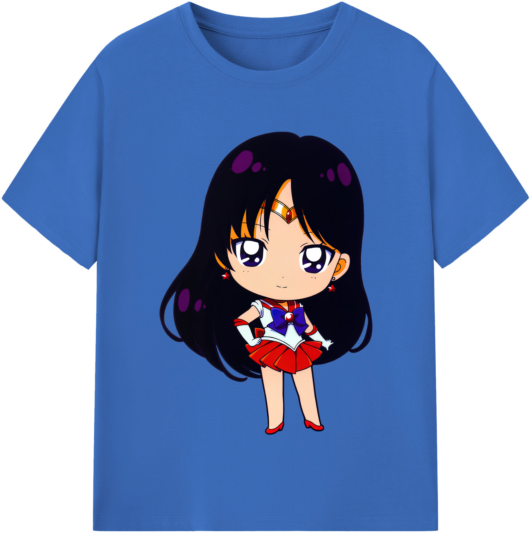 （画像用） 美少女戦士セーラームーン 火野レイ ひの レイ Sailor Moon Hino Rei （セーラーマーズ,Sailor Mars） 綿100％半袖Tシャツ（フロントプリント）
