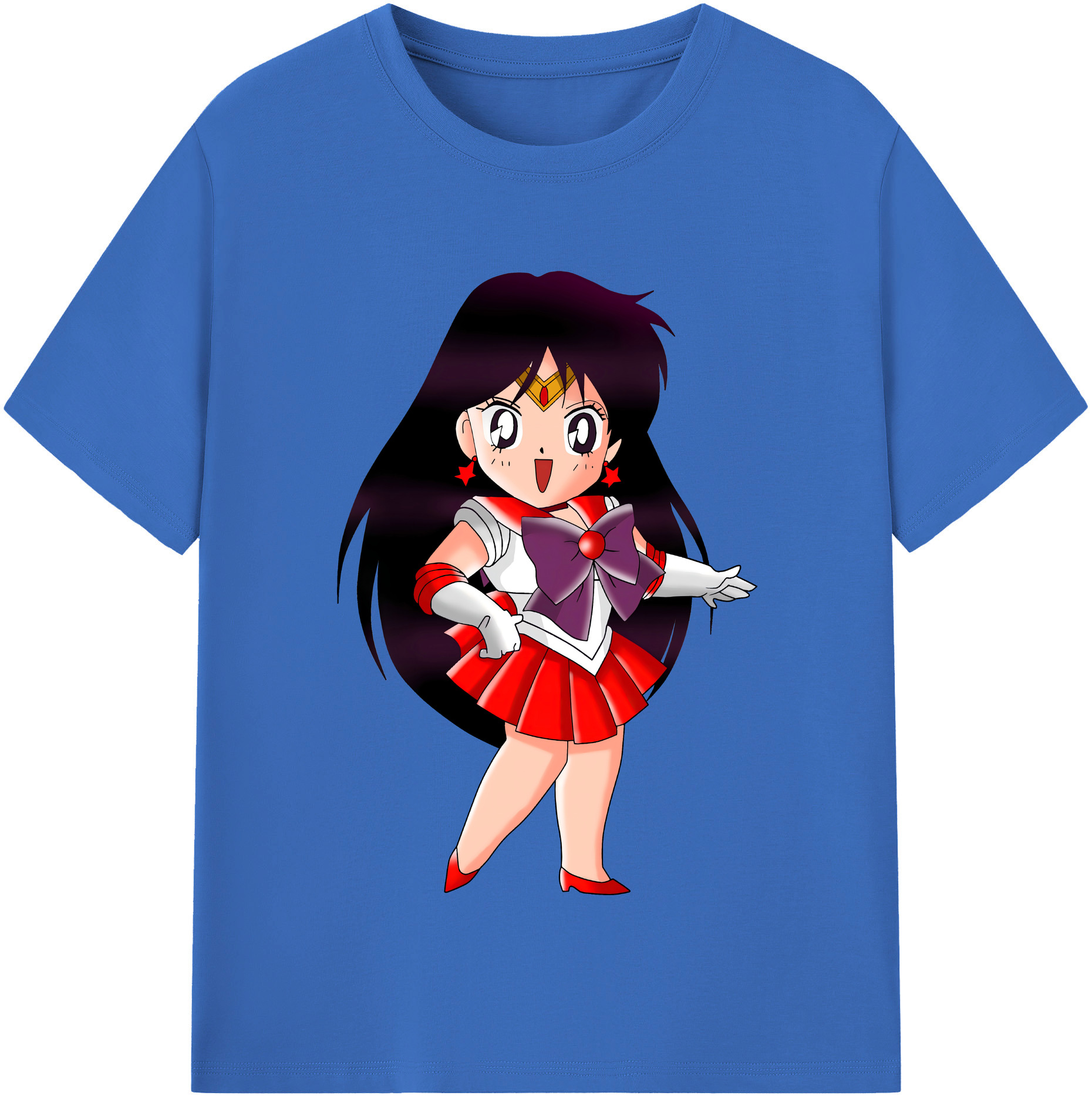 （画像用） 美少女戦士セーラームーン 火野レイ ひの レイ Sailor Moon Hino Rei （セーラーマーズ,Sailor Mars） 綿100％半袖Tシャツ（フロントプリント）