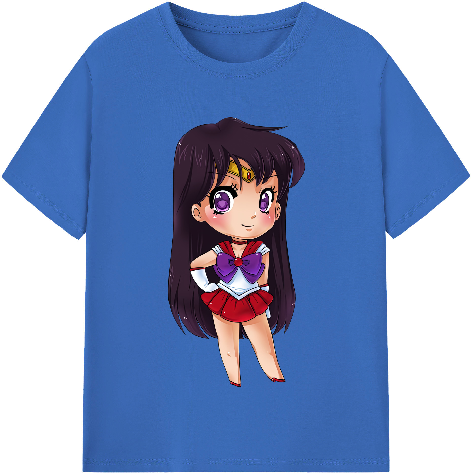 （画像用） 美少女戦士セーラームーン 火野レイ ひの レイ Sailor Moon Hino Rei （セーラーマーズ,Sailor Mars） 綿100％半袖Tシャツ（フロントプリント）