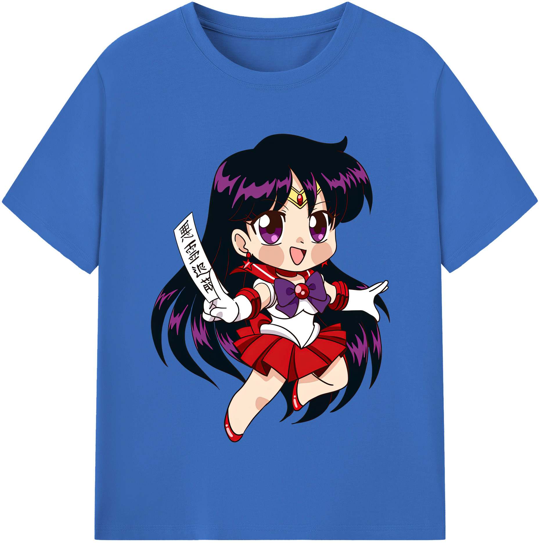 （画像用） 美少女戦士セーラームーン 火野レイ ひの レイ Sailor Moon Hino Rei （セーラーマーズ,Sailor Mars） 綿100％半袖Tシャツ（フロントプリント）