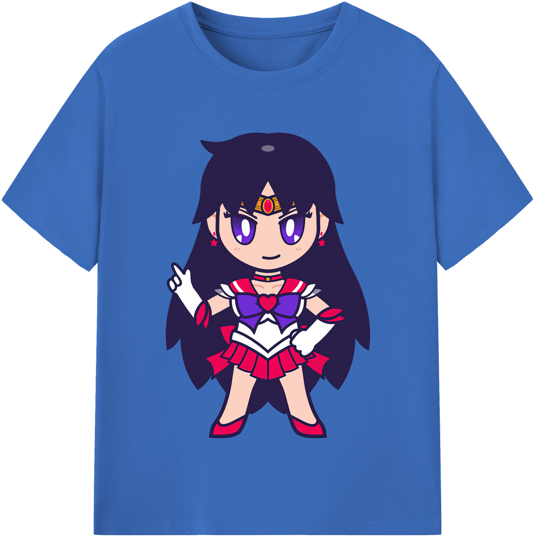 （画像用） 美少女戦士セーラームーン 火野レイ ひの レイ Sailor Moon Hino Rei （セーラーマーズ,Sailor Mars） 綿100％半袖Tシャツ（フロントプリント）