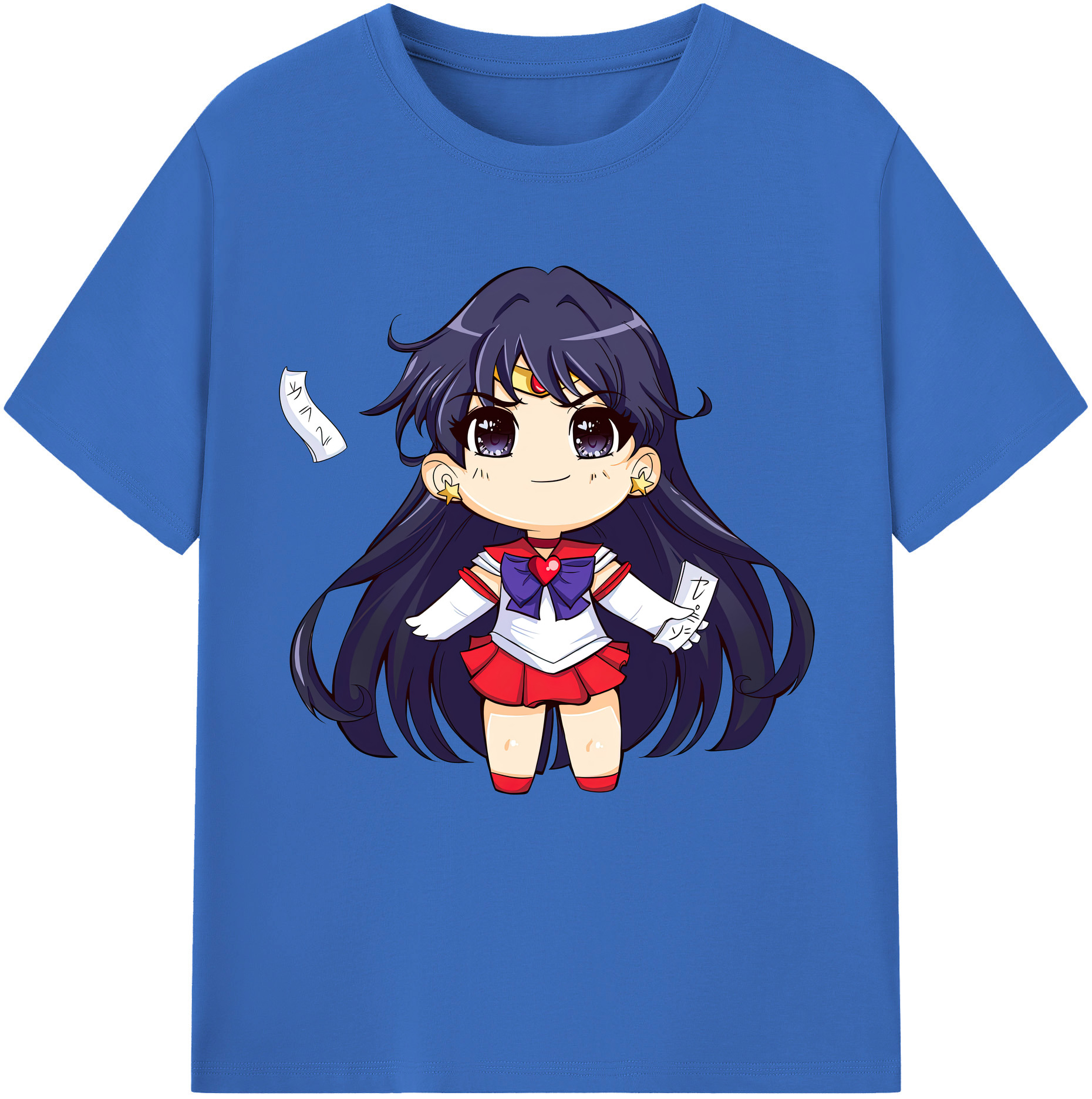 （画像用） 美少女戦士セーラームーン 火野レイ ひの レイ Sailor Moon Hino Rei （セーラーマーズ,Sailor Mars） 綿100％半袖Tシャツ（フロントプリント）