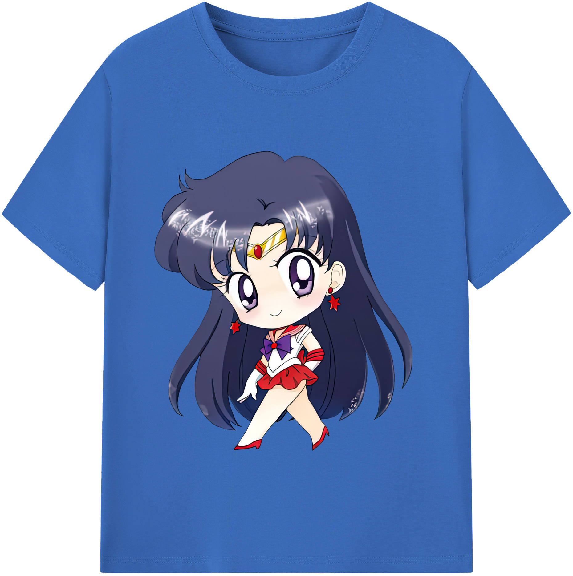 （画像用） 美少女戦士セーラームーン 火野レイ ひの レイ Sailor Moon Hino Rei （セーラーマーズ,Sailor Mars） 綿100％半袖Tシャツ（フロントプリント）