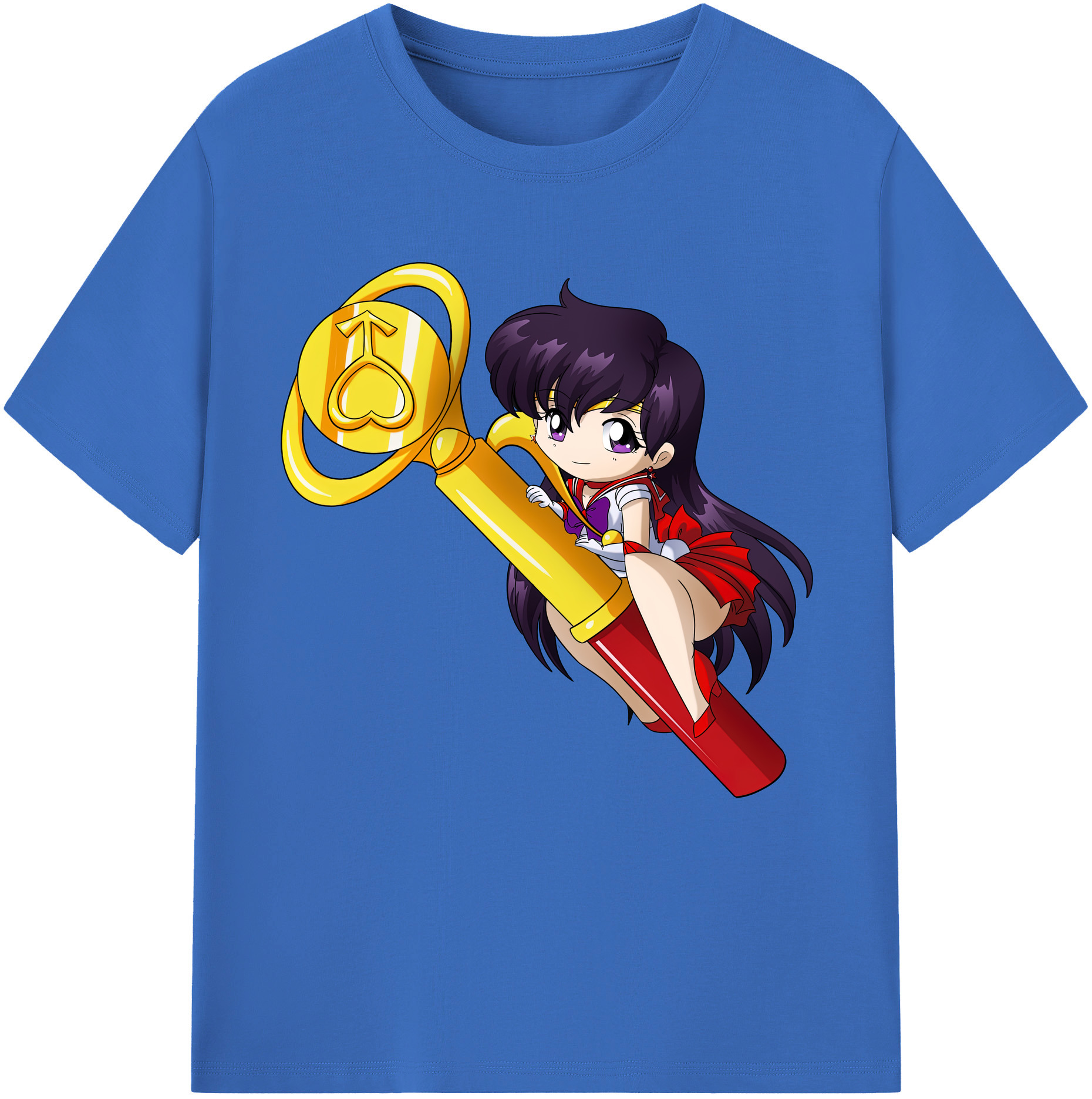 （画像用） 美少女戦士セーラームーン 火野レイ ひの レイ Sailor Moon Hino Rei （セーラーマーズ,Sailor Mars） 綿100％半袖Tシャツ（フロントプリント）