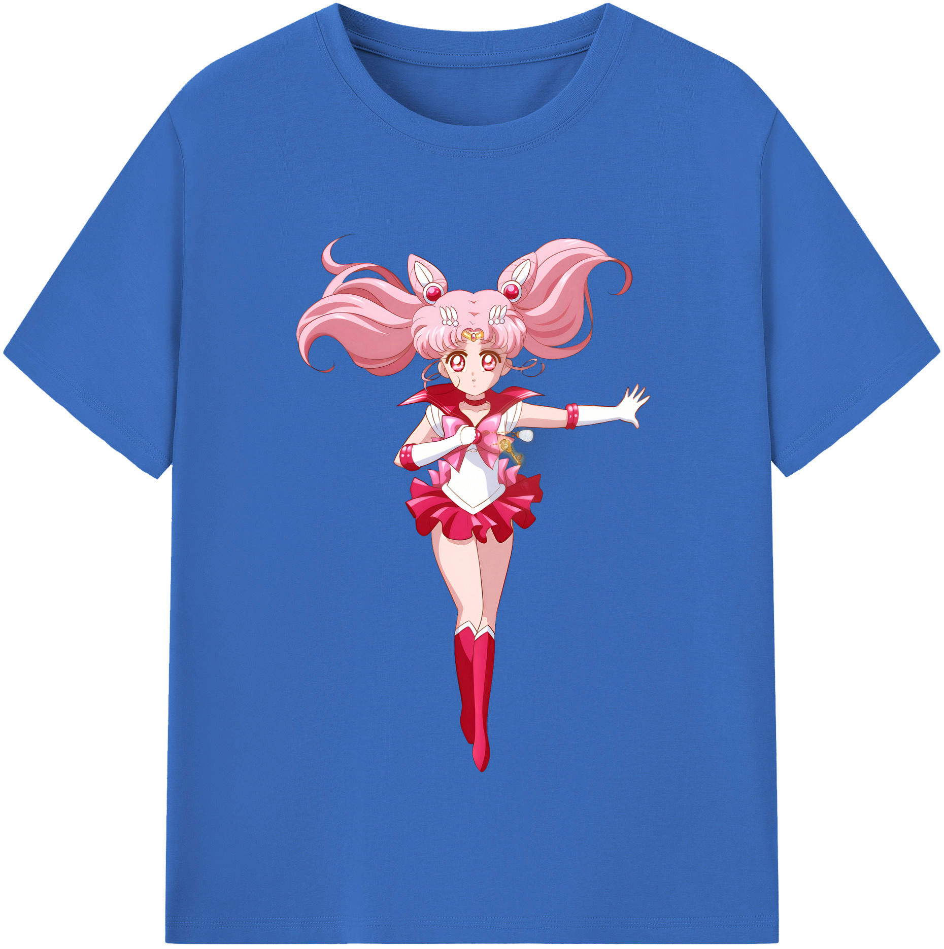 （画像用） 美少女戦士セーラームーン ちびうさ Sailor Moon Chibiusa Tsukino Usagi Small Lady Serenity 綿100％半袖Tシャツ（フロントプリント）
