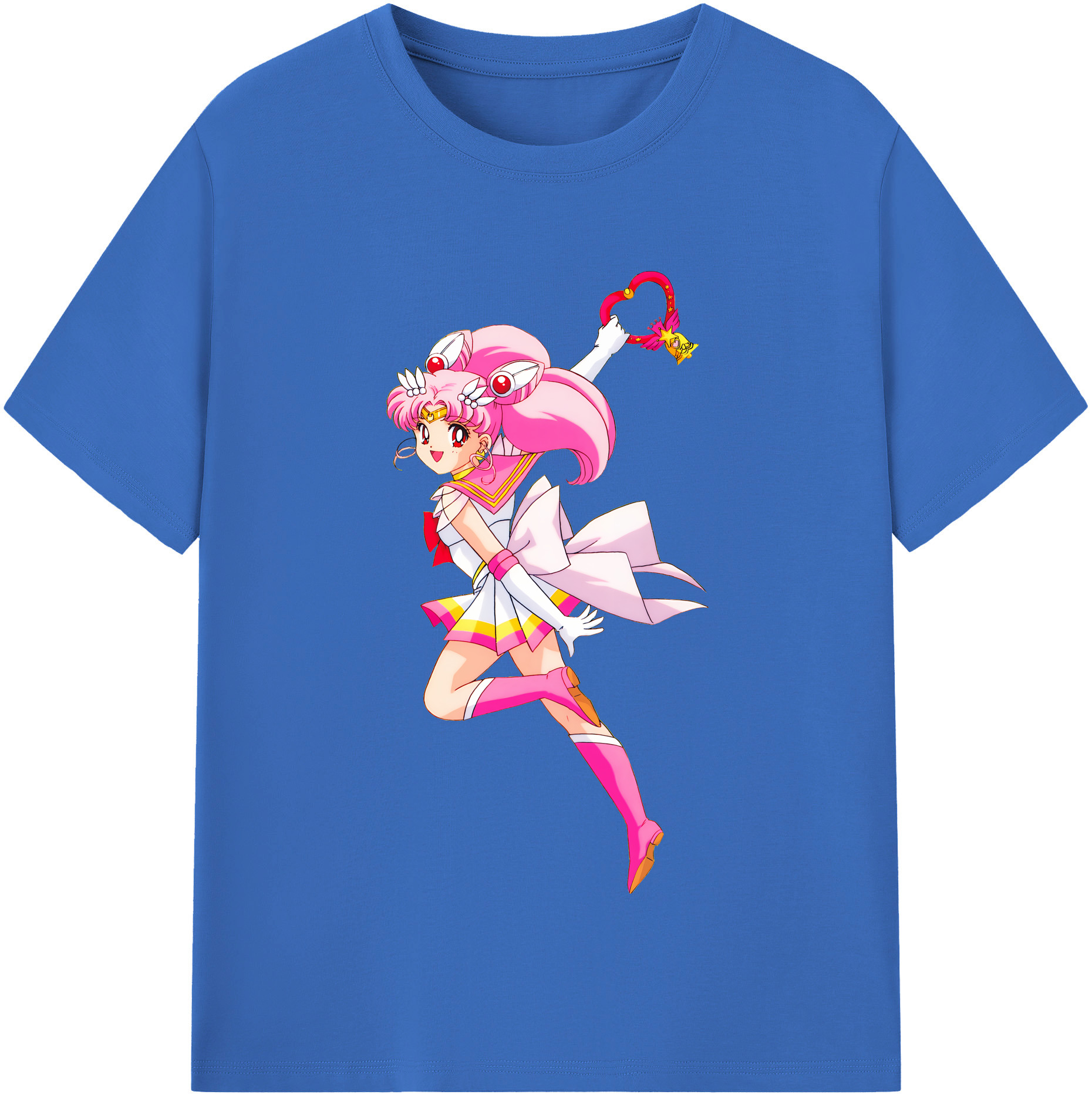 （画像用） 美少女戦士セーラームーン ちびうさ Sailor Moon Chibiusa Tsukino Usagi Small Lady Serenity 綿100％半袖Tシャツ（フロントプリント）