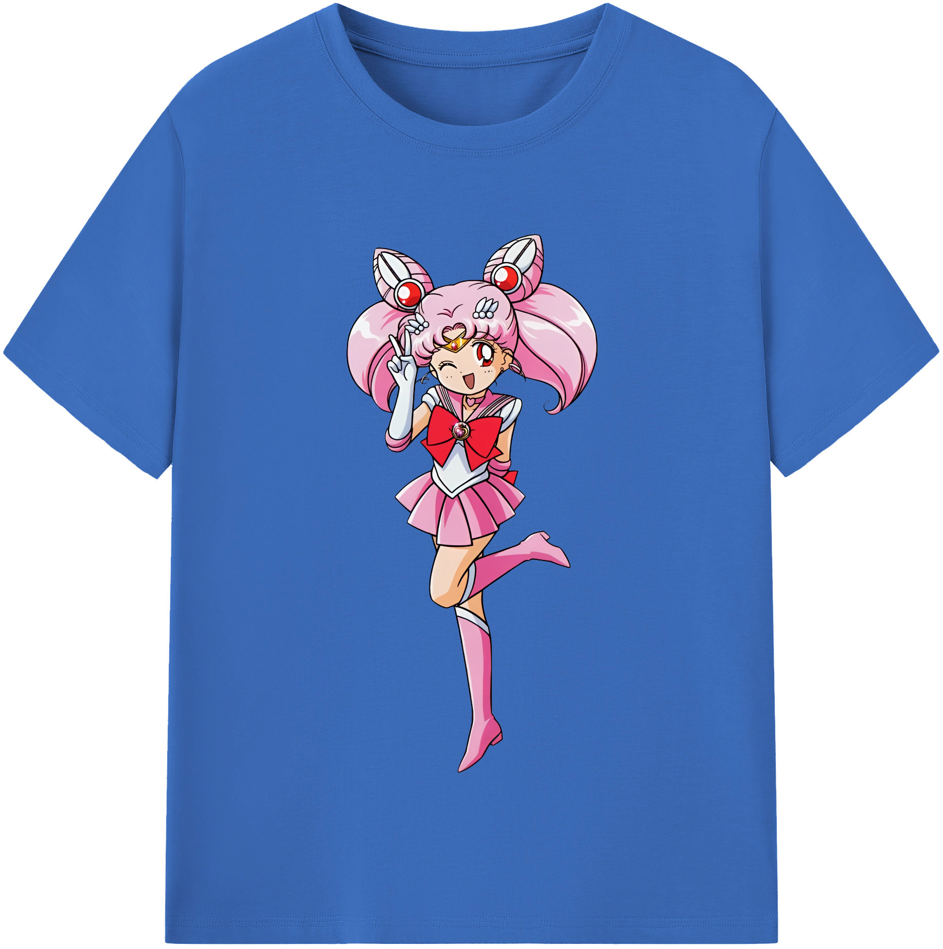 （画像用） 美少女戦士セーラームーン ちびうさ Sailor Moon Chibiusa Tsukino Usagi Small Lady Serenity 綿100％半袖Tシャツ（フロントプリント）