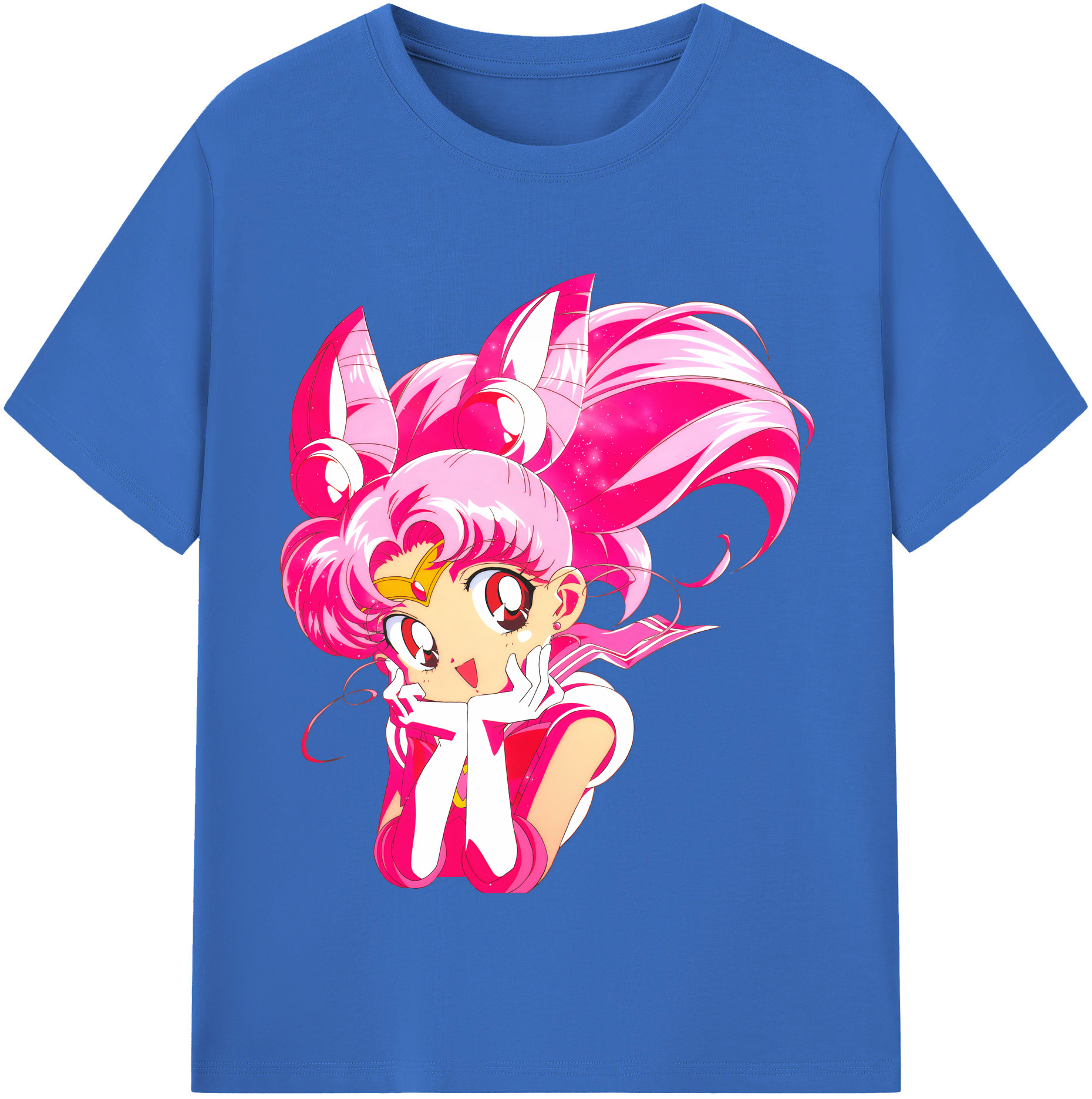 （画像用） 美少女戦士セーラームーン ちびうさ Sailor Moon Chibiusa Tsukino Usagi Small Lady Serenity 綿100％半袖Tシャツ（フロントプリント）