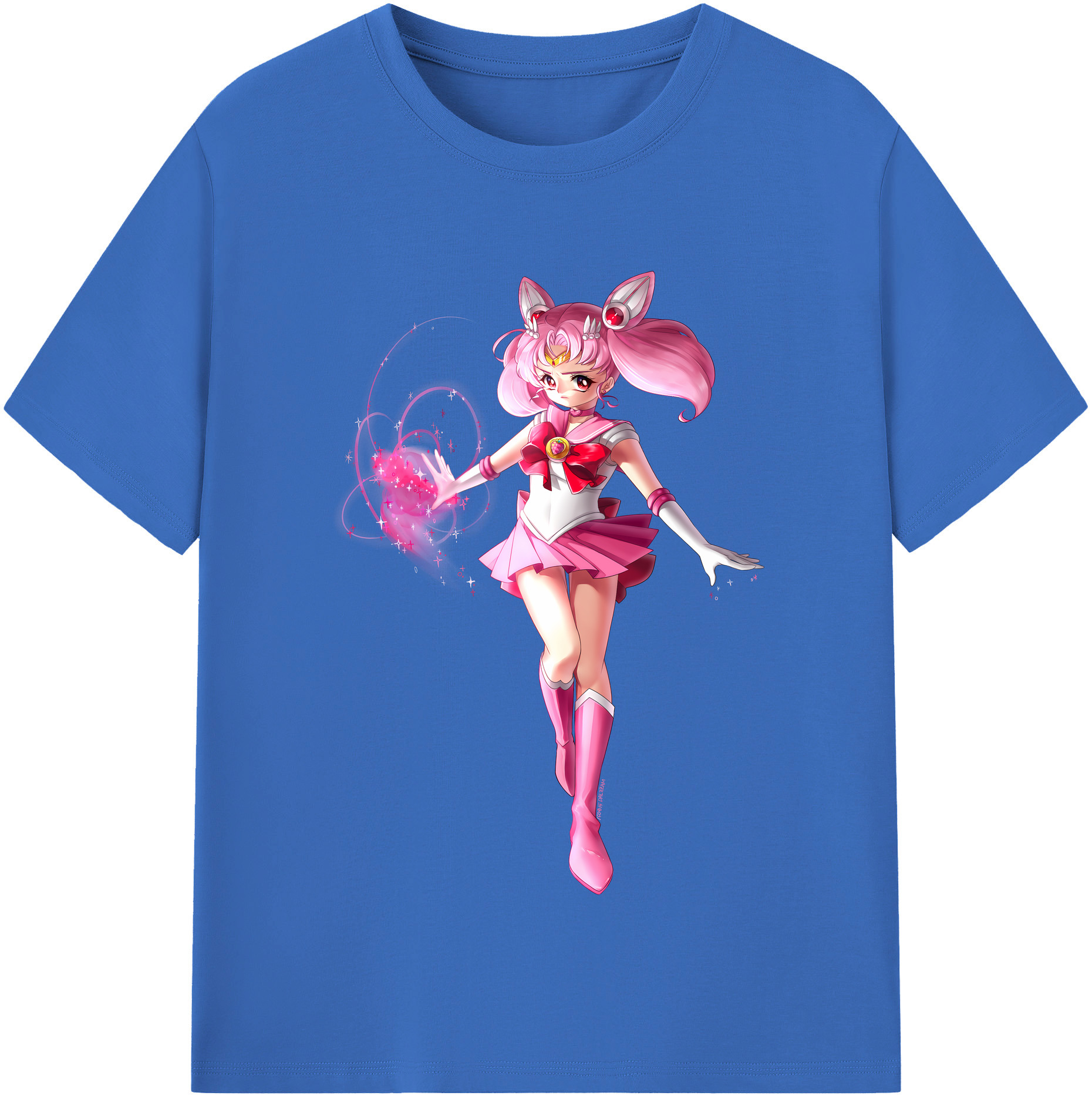 （画像用） 美少女戦士セーラームーン ちびうさ Sailor Moon Chibiusa Tsukino Usagi Small Lady Serenity 綿100％半袖Tシャツ（フロントプリント）