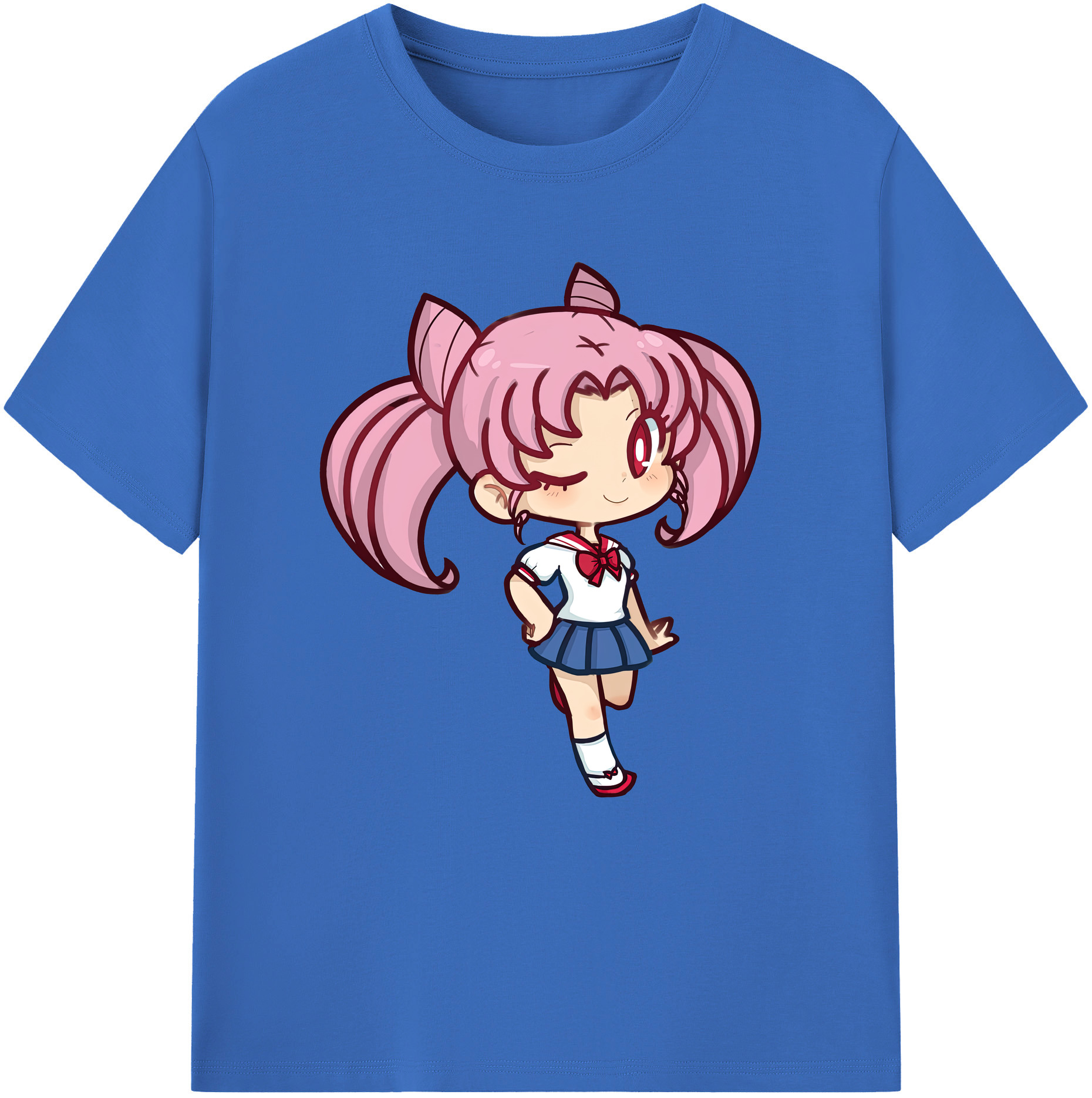 （画像用） 美少女戦士セーラームーン ちびうさ Sailor Moon Chibiusa Tsukino Usagi Small Lady Serenity 綿100％半袖Tシャツ（フロントプリント）