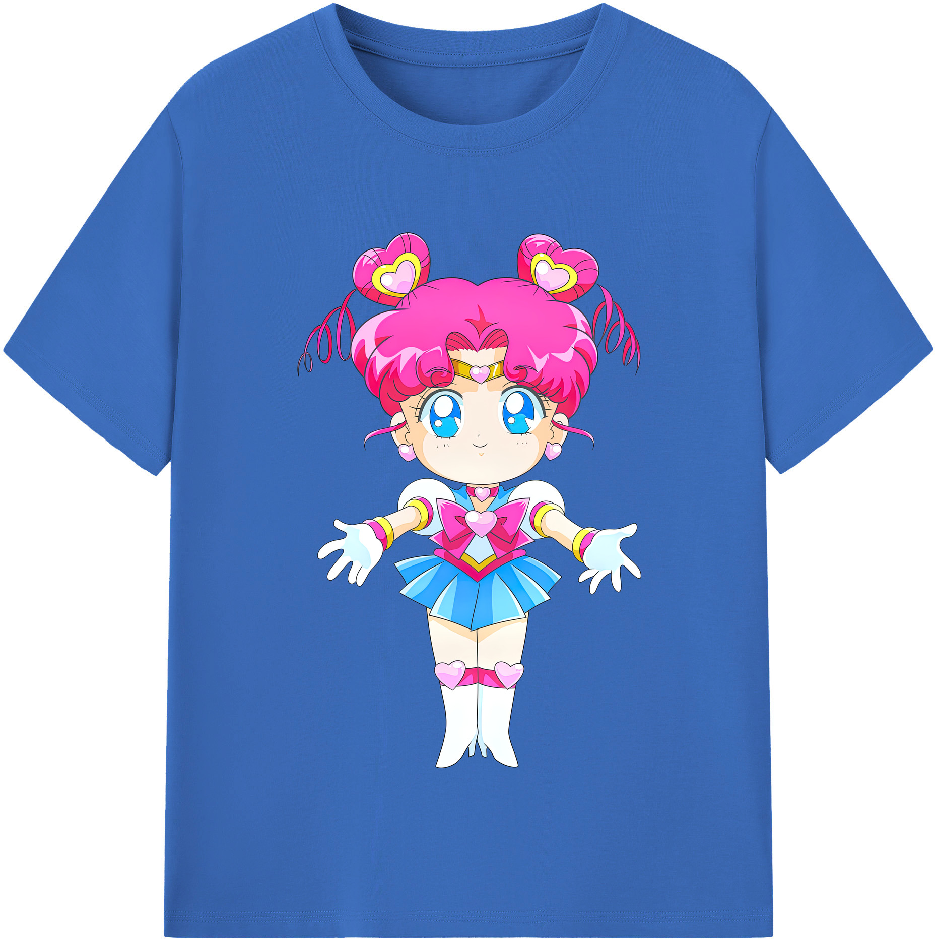 （画像用） 美少女戦士セーラームーン ちびうさ Sailor Moon Chibiusa Tsukino Usagi Small Lady Serenity 綿100％半袖Tシャツ（フロントプリント）