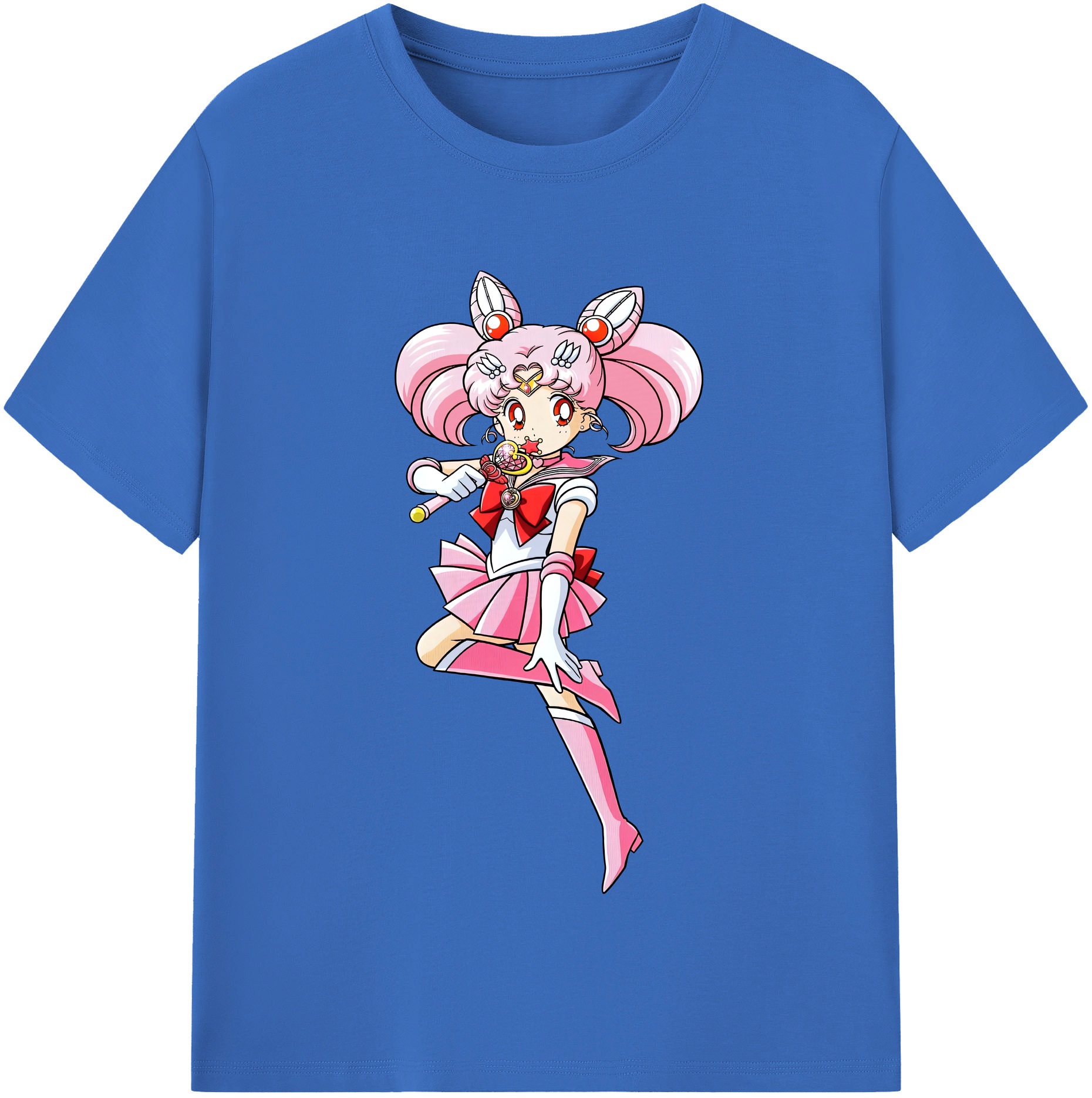 （画像用） 美少女戦士セーラームーン ちびうさ Sailor Moon Chibiusa Tsukino Usagi Small Lady Serenity 綿100％半袖Tシャツ（フロントプリント）