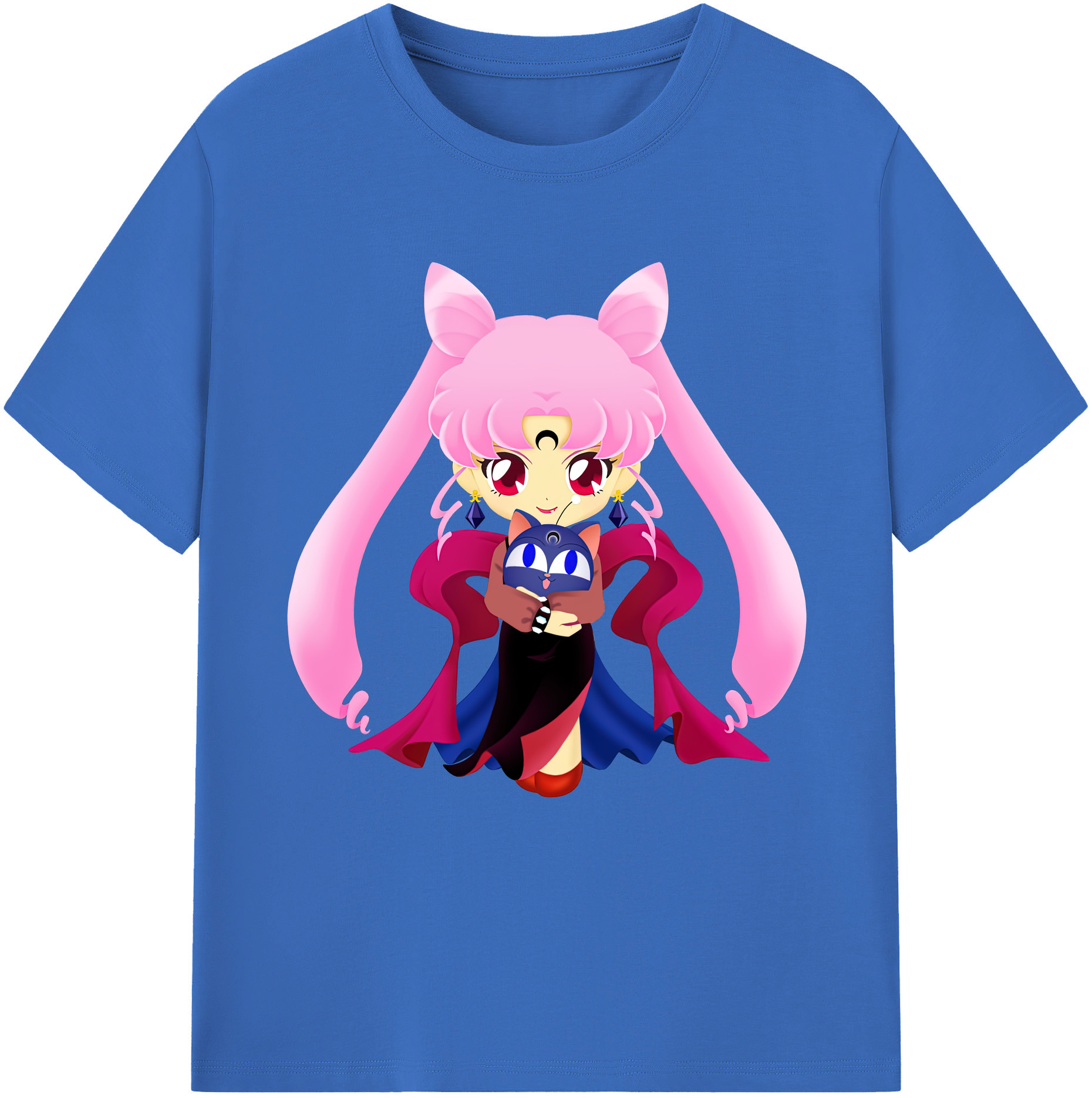 （画像用） 美少女戦士セーラームーン ちびうさ Sailor Moon Chibiusa Tsukino Usagi Small Lady Serenity 綿100％半袖Tシャツ（フロントプリント）