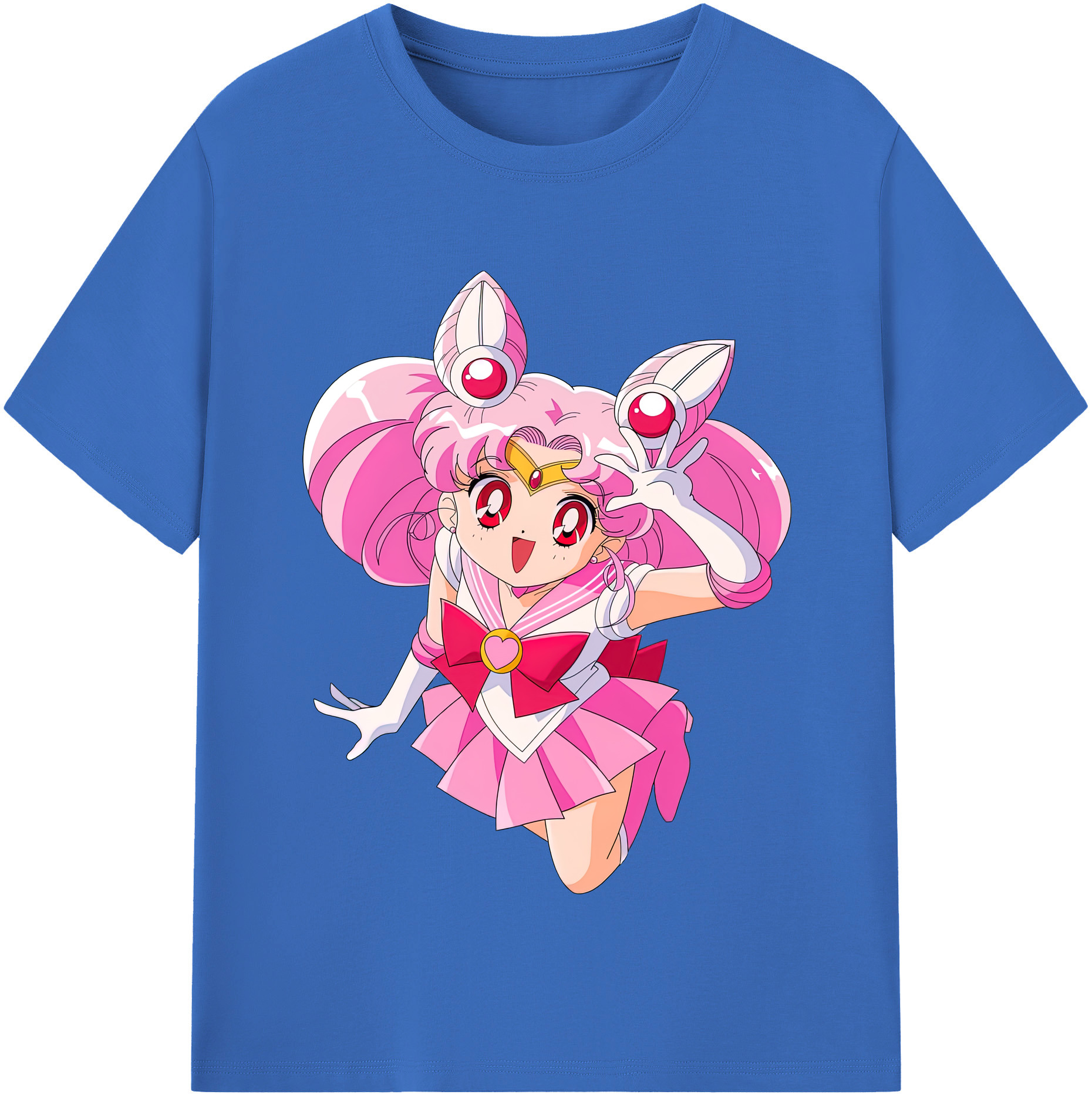 （画像用） 美少女戦士セーラームーン ちびうさ Sailor Moon Chibiusa Tsukino Usagi Small Lady Serenity 綿100％半袖Tシャツ（フロントプリント）