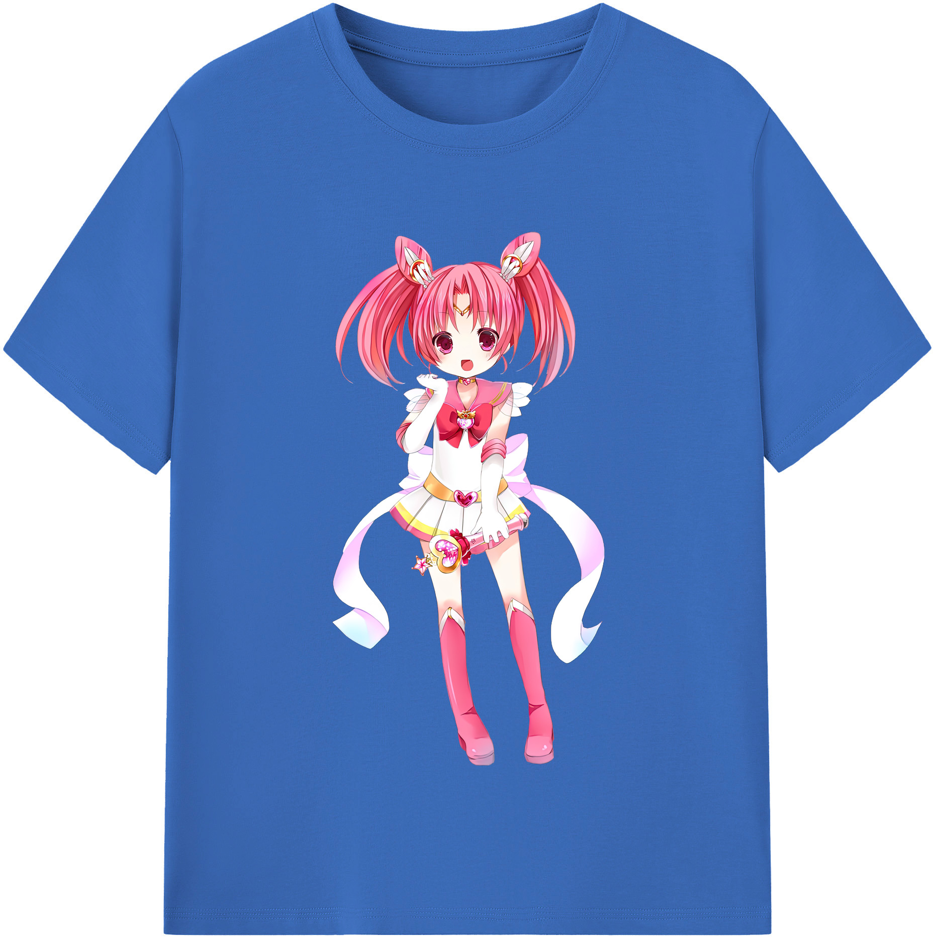 （画像用） 美少女戦士セーラームーン ちびうさ Sailor Moon Chibiusa Tsukino Usagi Small Lady Serenity 綿100％半袖Tシャツ（フロントプリント）