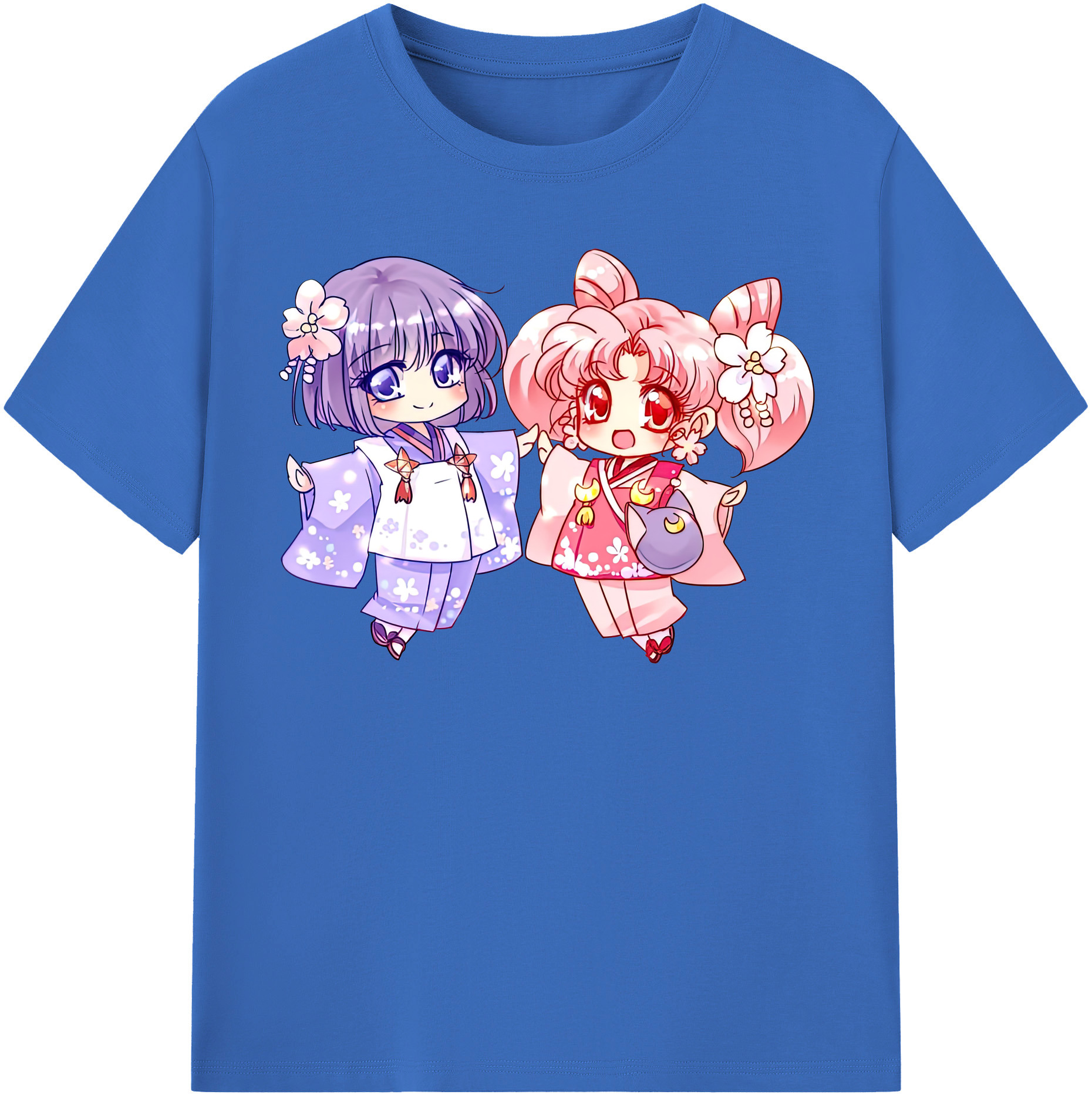 （画像用） 美少女戦士セーラームーン ちびうさ Sailor Moon Chibiusa Tsukino Usagi Small Lady Serenity 綿100％半袖Tシャツ（フロントプリント）