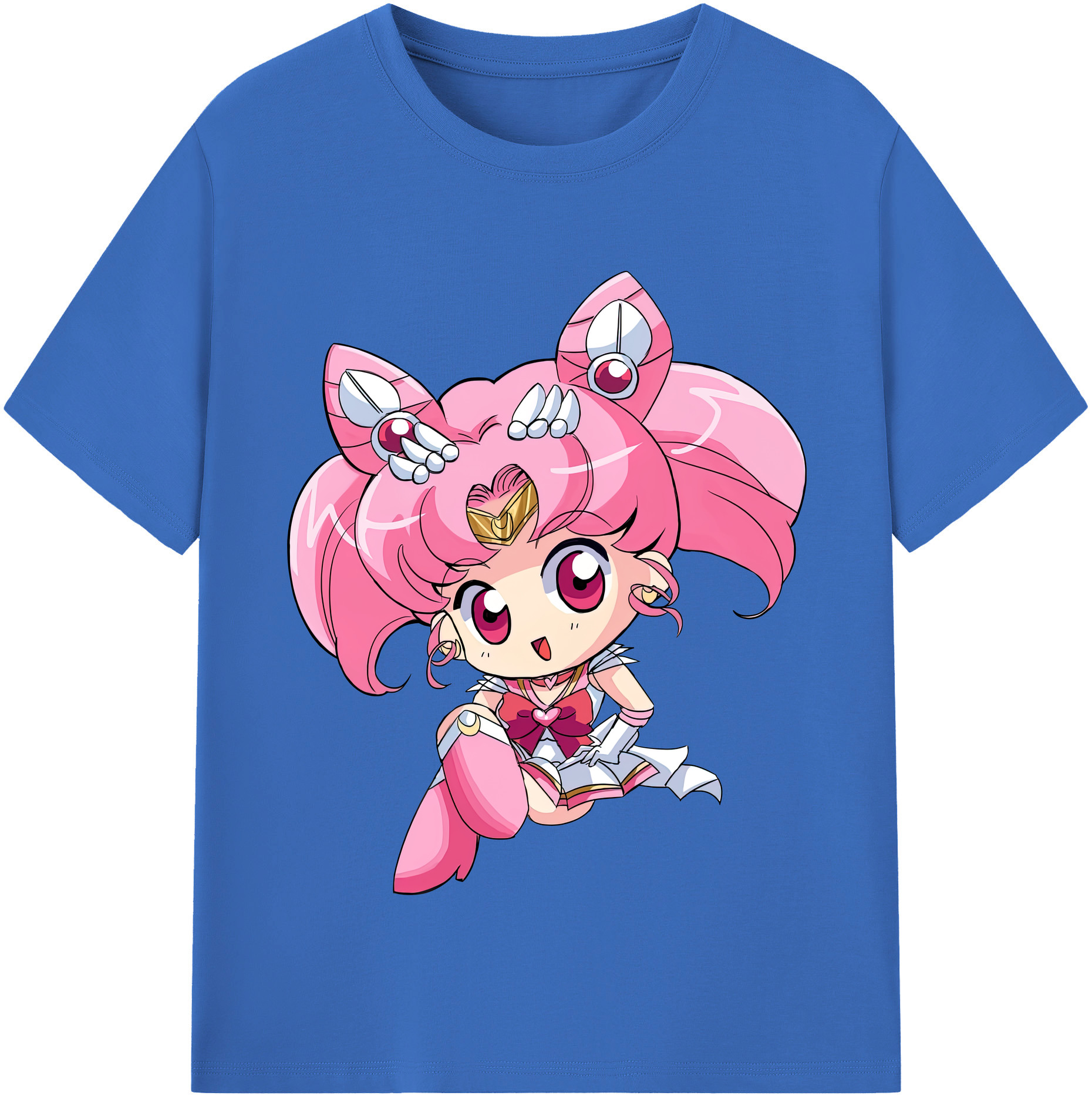 （画像用） 美少女戦士セーラームーン ちびうさ Sailor Moon Chibiusa Tsukino Usagi Small Lady Serenity 綿100％半袖Tシャツ（フロントプリント）