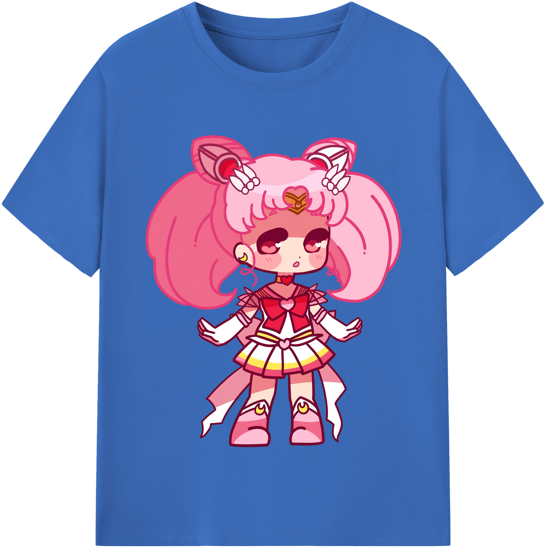 （画像用） 美少女戦士セーラームーン ちびうさ Sailor Moon Chibiusa Tsukino Usagi Small Lady Serenity 綿100％半袖Tシャツ（フロントプリント）