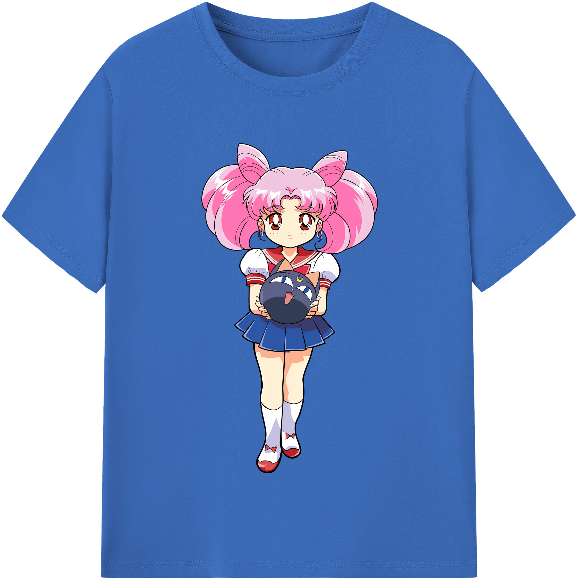 （画像用） 美少女戦士セーラームーン ちびうさ Sailor Moon Chibiusa Tsukino Usagi Small Lady Serenity 綿100％半袖Tシャツ（フロントプリント）