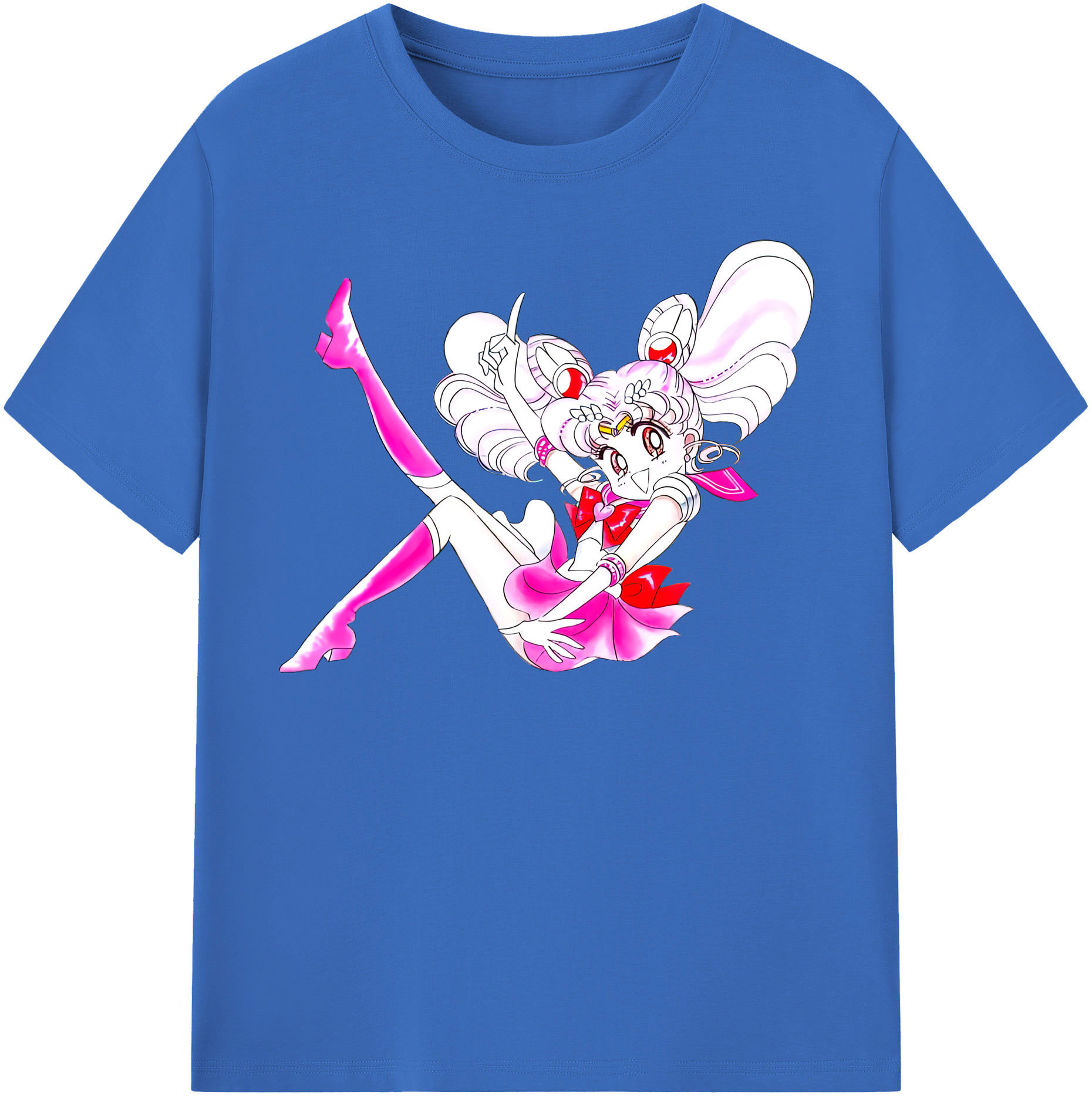 （画像用） 美少女戦士セーラームーン ちびうさ Sailor Moon Chibiusa Tsukino Usagi Small Lady Serenity 綿100％半袖Tシャツ（フロントプリント）