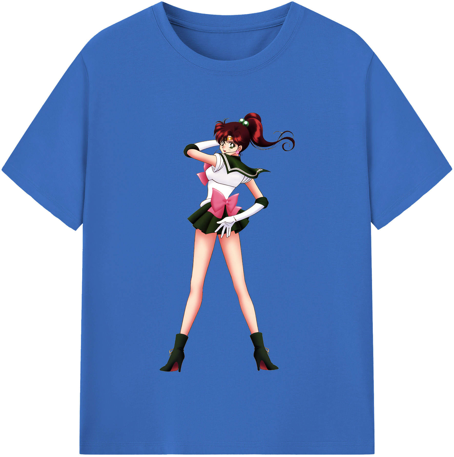 （画像用） 美少女戦士セーラームーン 木野 まこと きの まこと Sailor Moon Kino Makoto （セーラージュピター；Sailor Jupiter） 綿100％半袖Tシャツ（フロントプリント）