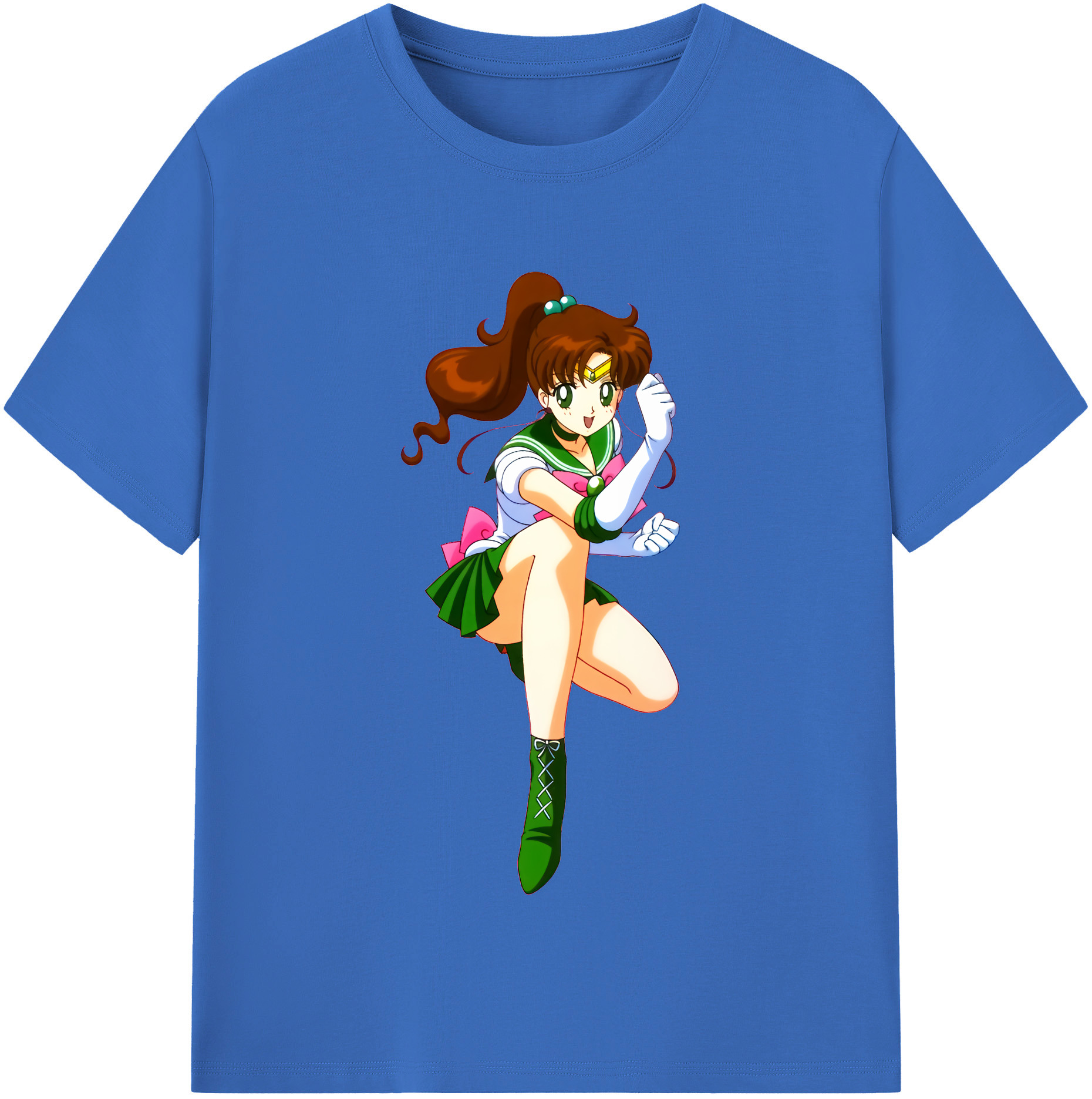 （画像用） 美少女戦士セーラームーン 木野 まこと きの まこと Sailor Moon Kino Makoto （セーラージュピター；Sailor Jupiter） 綿100％半袖Tシャツ（フロントプリント）