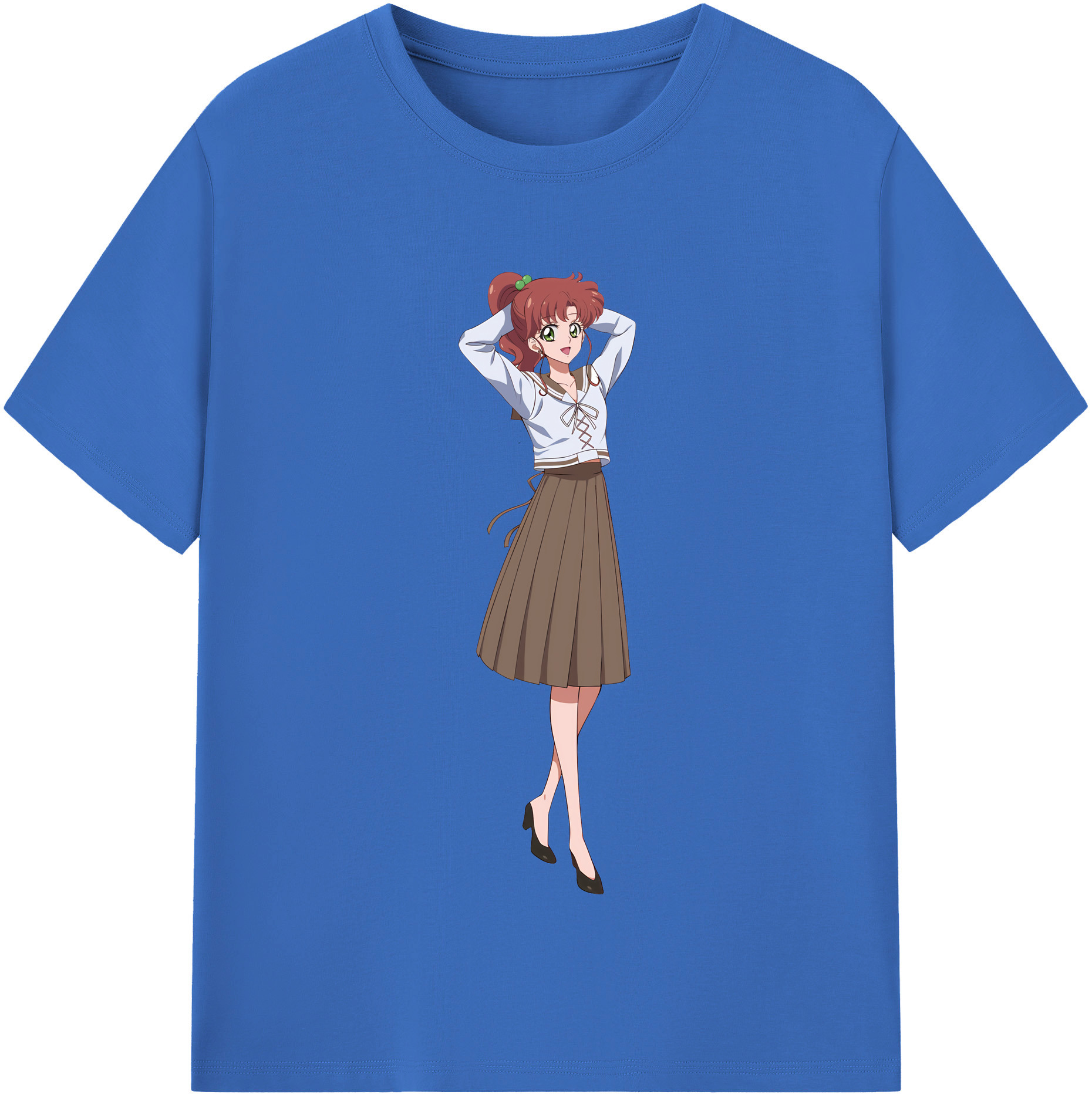 （画像用） 美少女戦士セーラームーン 木野 まこと きの まこと Sailor Moon Kino Makoto （セーラージュピター；Sailor Jupiter） 綿100％半袖Tシャツ（フロントプリント）