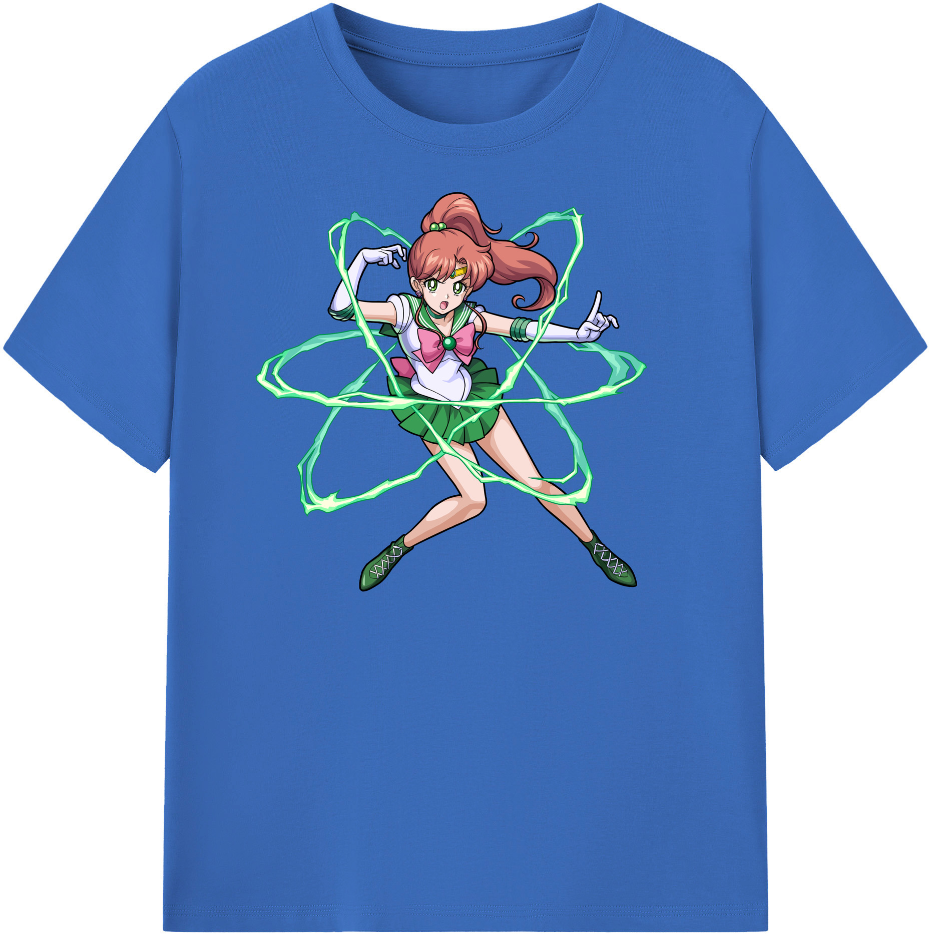 （画像用） 美少女戦士セーラームーン 木野 まこと きの まこと Sailor Moon Kino Makoto （セーラージュピター；Sailor Jupiter） 綿100％半袖Tシャツ（フロントプリント）