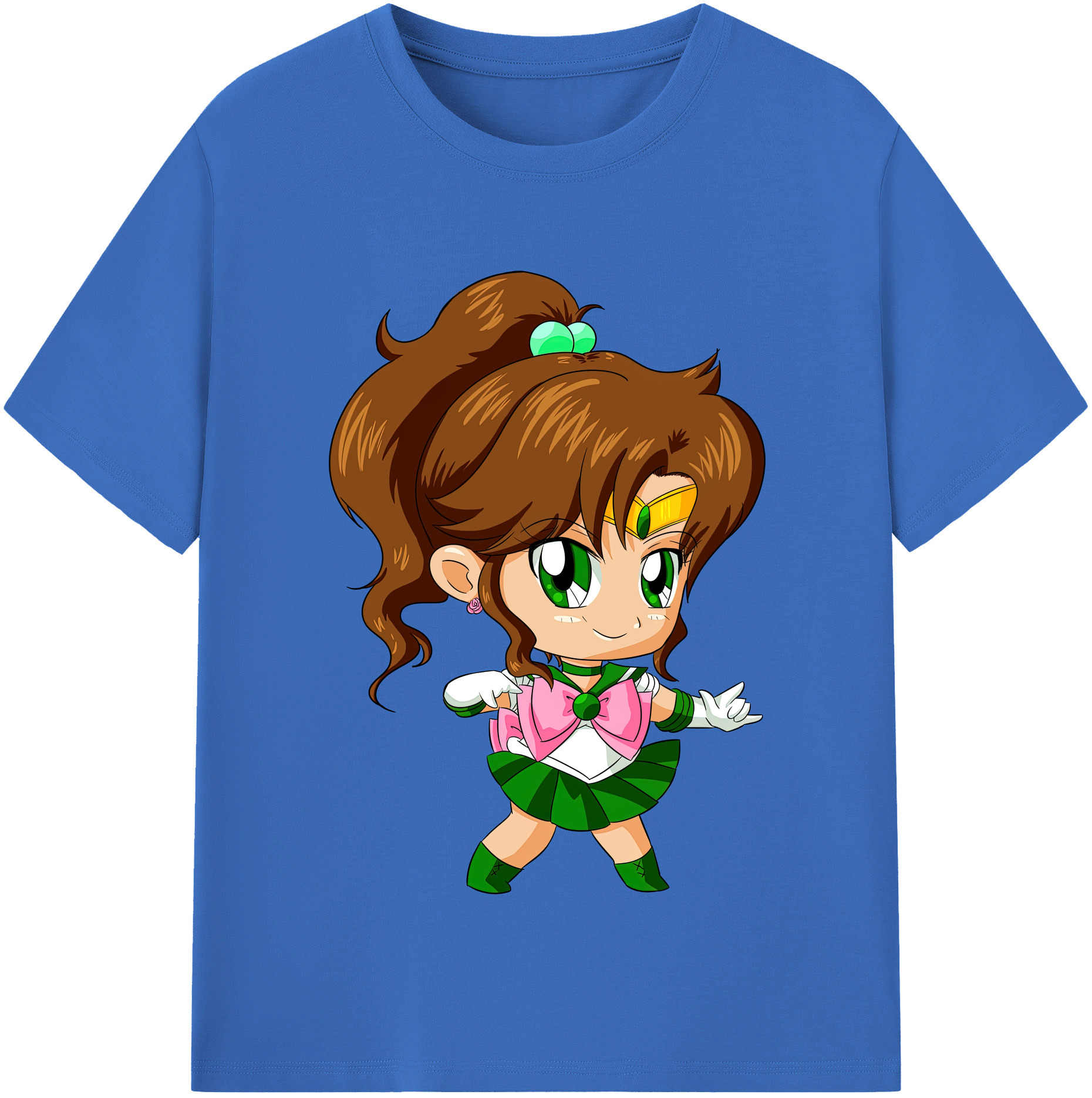 （画像用） 美少女戦士セーラームーン 木野 まこと きの まこと Sailor Moon Kino Makoto （セーラージュピター；Sailor Jupiter） 綿100％半袖Tシャツ（フロントプリント）