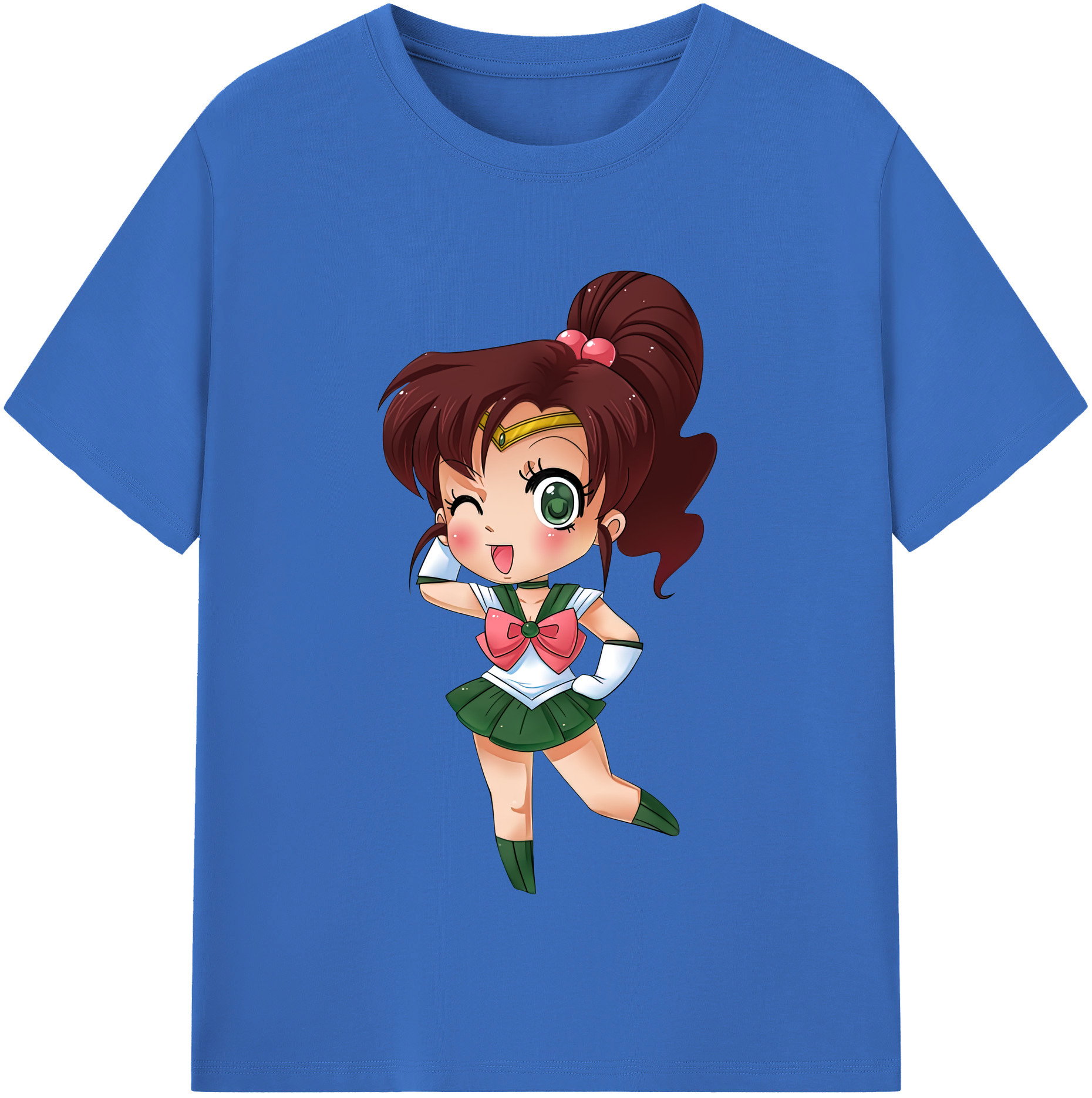 （画像用） 美少女戦士セーラームーン 木野 まこと きの まこと Sailor Moon Kino Makoto （セーラージュピター；Sailor Jupiter） 綿100％半袖Tシャツ（フロントプリント）