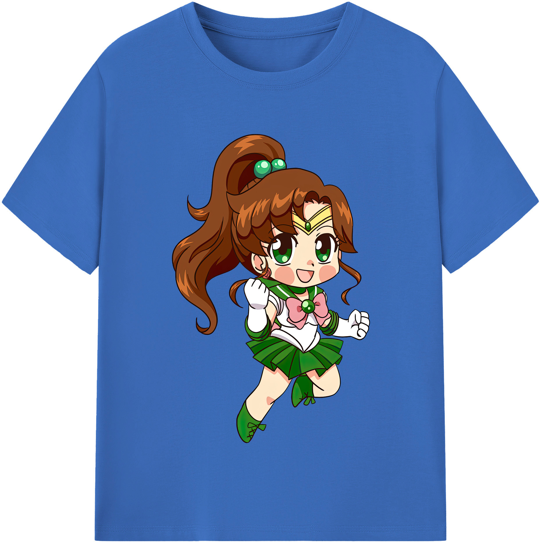 （画像用） 美少女戦士セーラームーン 木野 まこと きの まこと Sailor Moon Kino Makoto （セーラージュピター；Sailor Jupiter） 綿100％半袖Tシャツ（フロントプリント）