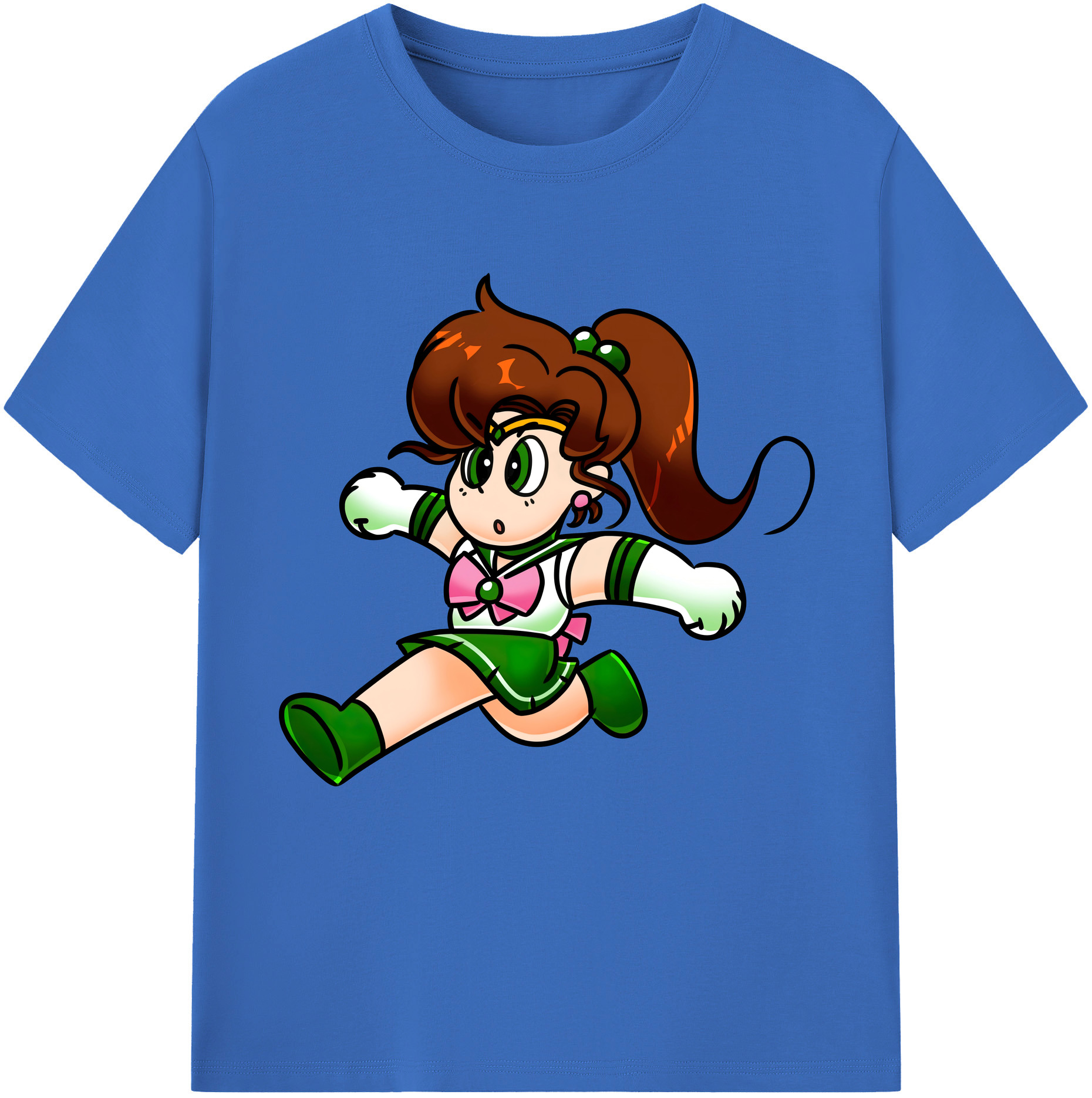 （画像用） 美少女戦士セーラームーン 木野 まこと きの まこと Sailor Moon Kino Makoto （セーラージュピター；Sailor Jupiter） 綿100％半袖Tシャツ（フロントプリント）