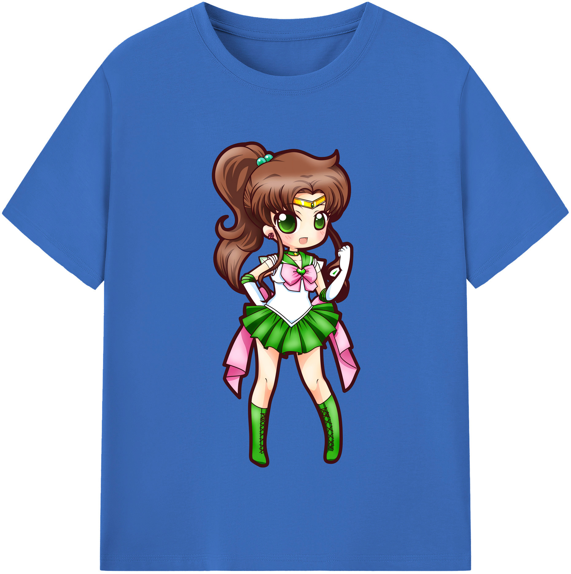 （画像用） 美少女戦士セーラームーン 木野 まこと きの まこと Sailor Moon Kino Makoto （セーラージュピター；Sailor Jupiter） 綿100％半袖Tシャツ（フロントプリント）