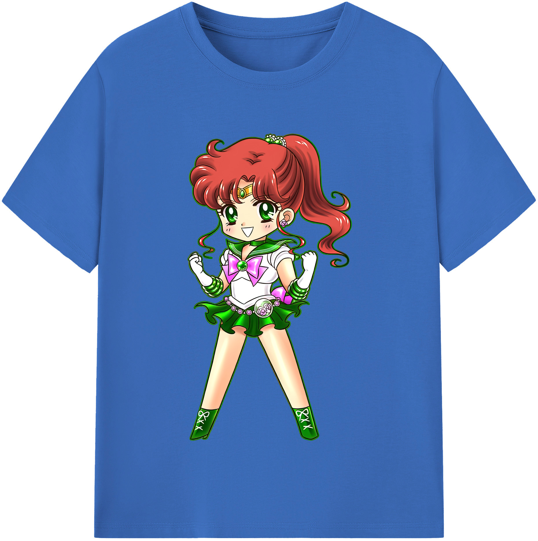 （画像用） 美少女戦士セーラームーン 木野 まこと きの まこと Sailor Moon Kino Makoto （セーラージュピター；Sailor Jupiter） 綿100％半袖Tシャツ（フロントプリント）