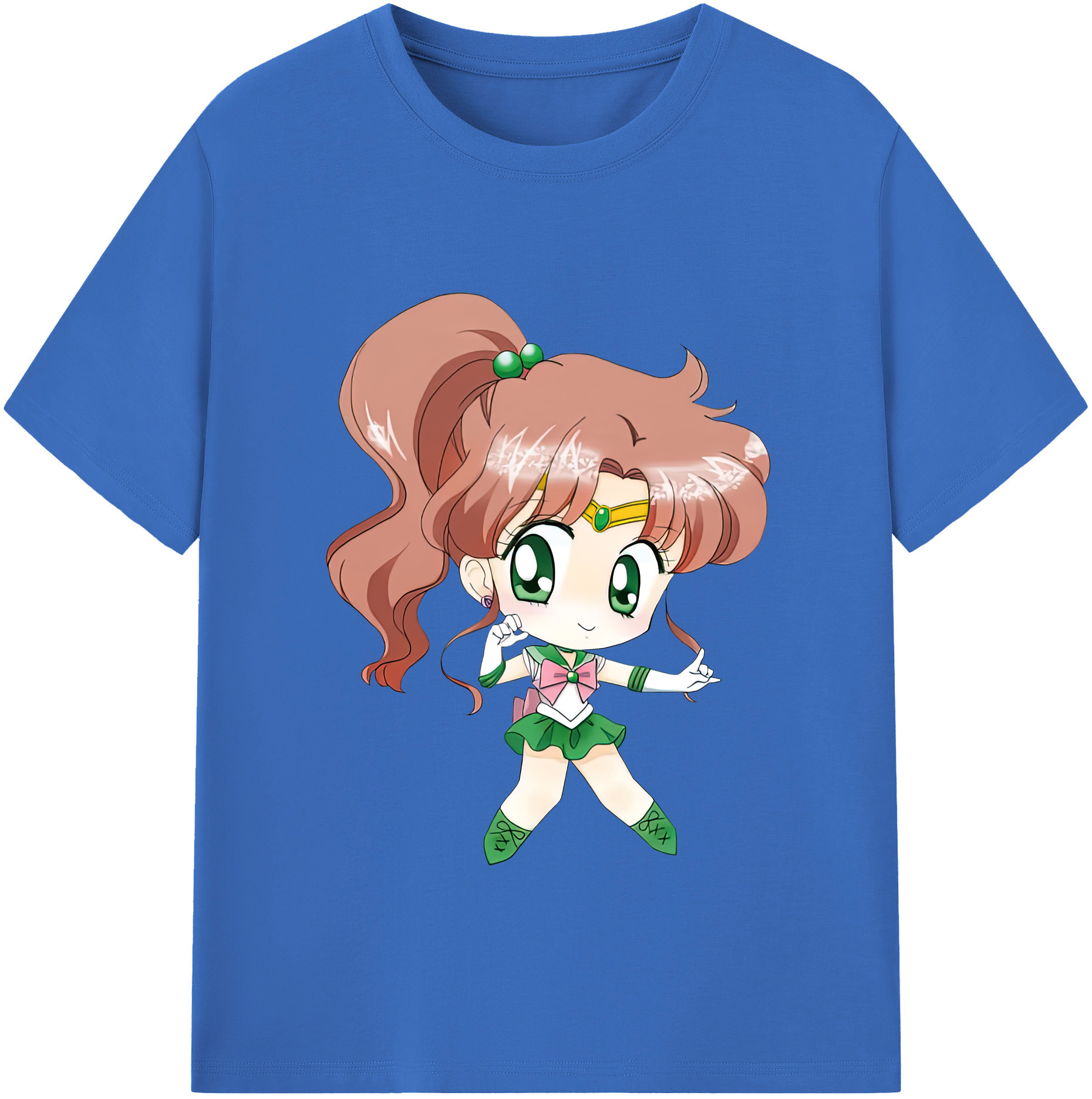 （画像用） 美少女戦士セーラームーン 木野 まこと きの まこと Sailor Moon Kino Makoto （セーラージュピター；Sailor Jupiter） 綿100％半袖Tシャツ（フロントプリント）