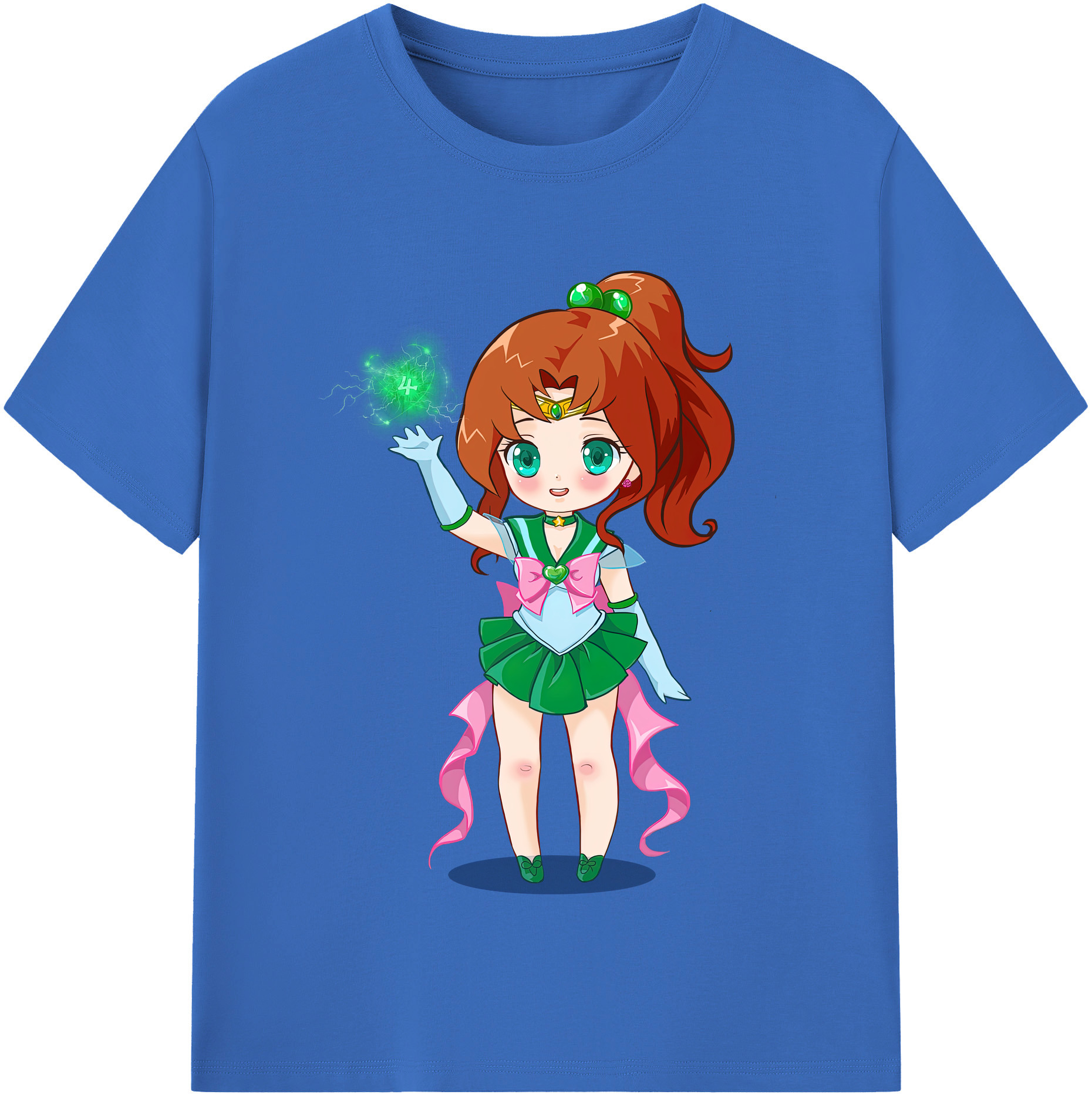 （画像用） 美少女戦士セーラームーン 木野 まこと きの まこと Sailor Moon Kino Makoto （セーラージュピター；Sailor Jupiter） 綿100％半袖Tシャツ（フロントプリント）