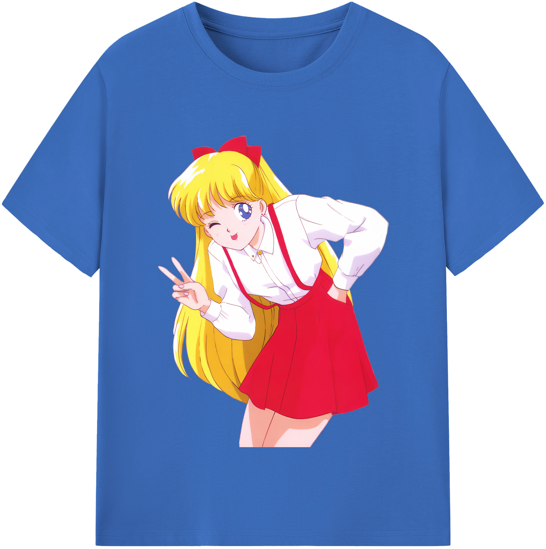 （画像用） 美少女戦士セーラームーン 愛野 美奈子 あいの みなこ Sailor Moon Aino Minako 綿100％半袖Tシャツ（フロントプリント）