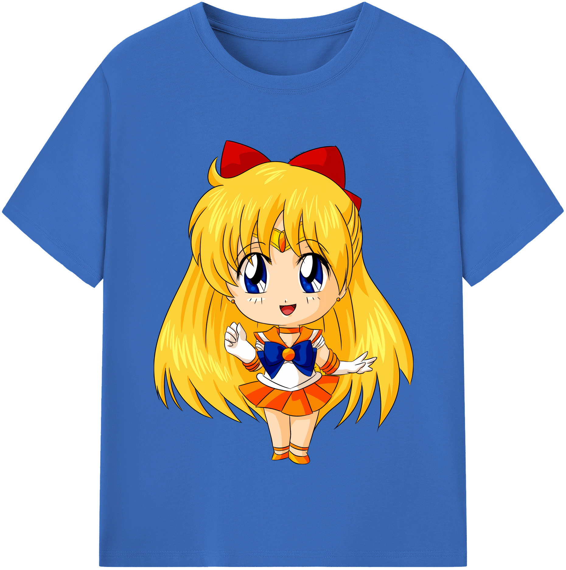 （画像用） 美少女戦士セーラームーン 愛野 美奈子 あいの みなこ Sailor Moon Aino Minako 綿100％半袖Tシャツ（フロントプリント）
