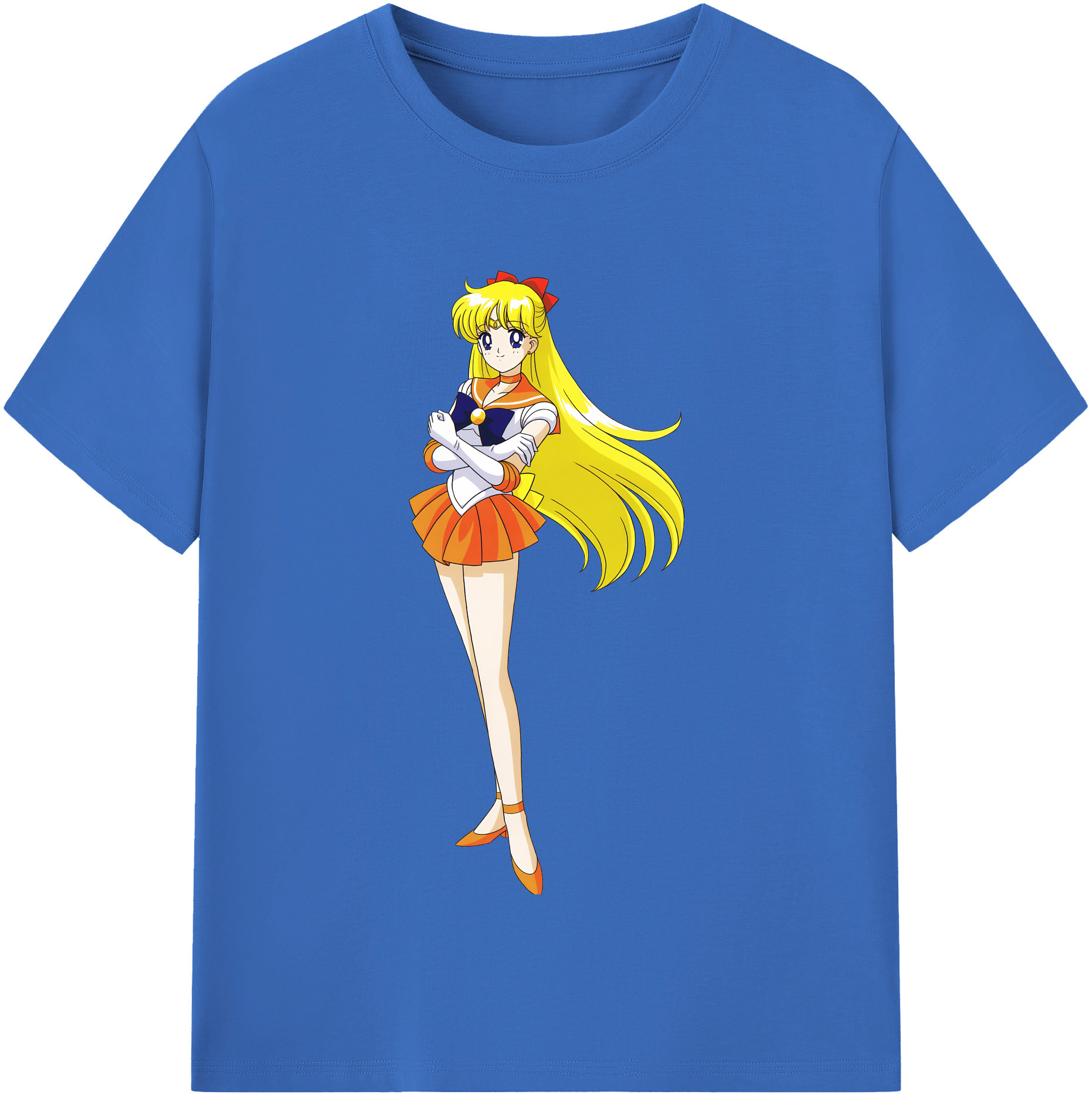 （画像用） 美少女戦士セーラームーン 愛野 美奈子 あいの みなこ Sailor Moon Aino Minako 綿100％半袖Tシャツ（フロントプリント）