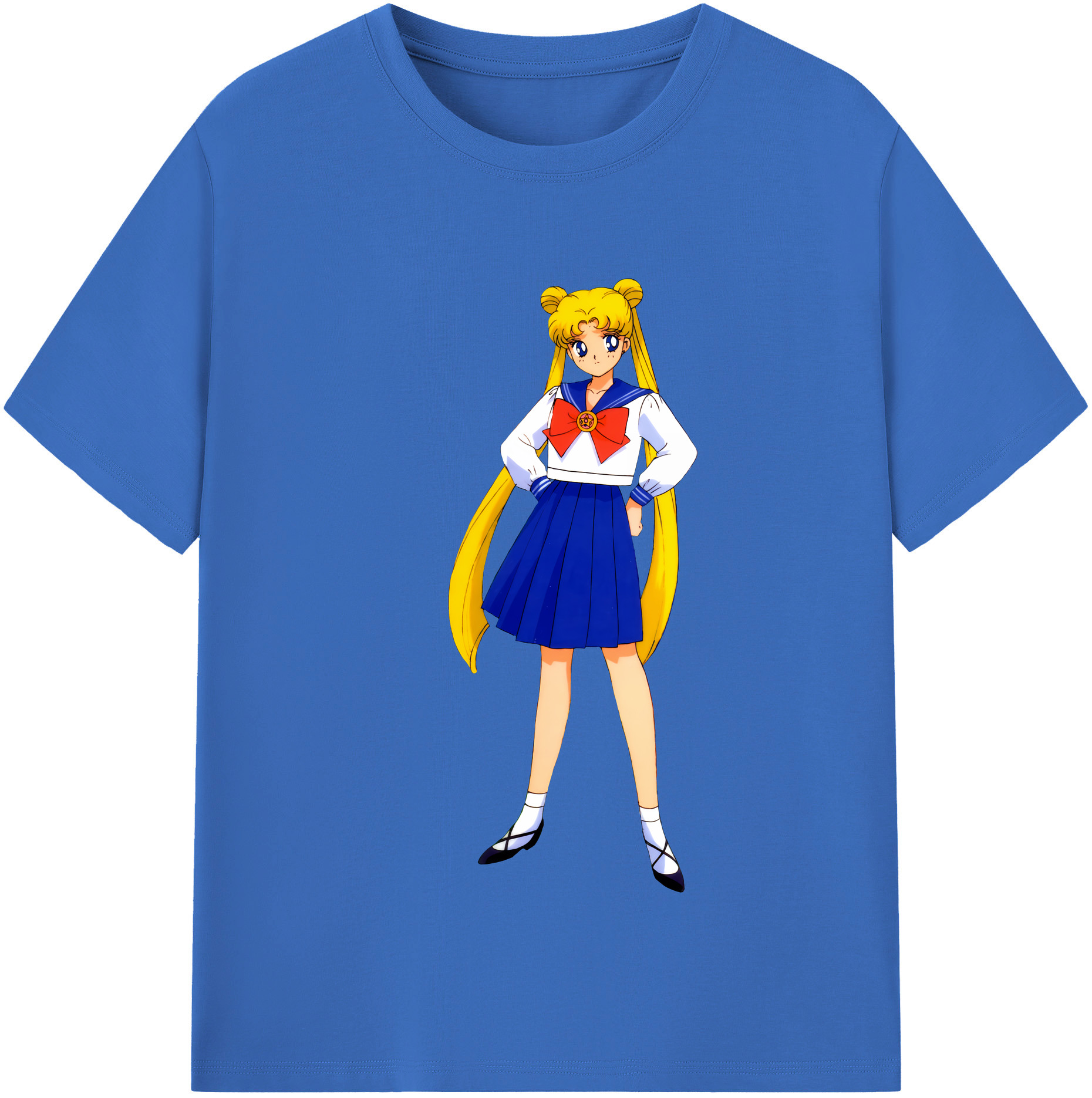 （画像用） 美少女戦士セーラームーン 愛野 美奈子 あいの みなこ Sailor Moon Aino Minako 綿100％半袖Tシャツ（フロントプリント）