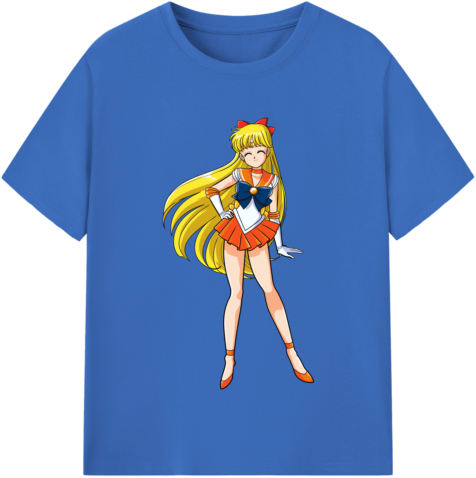 （画像用） 美少女戦士セーラームーン 愛野 美奈子 あいの みなこ Sailor Moon Aino Minako 綿100％半袖Tシャツ（フロントプリント）