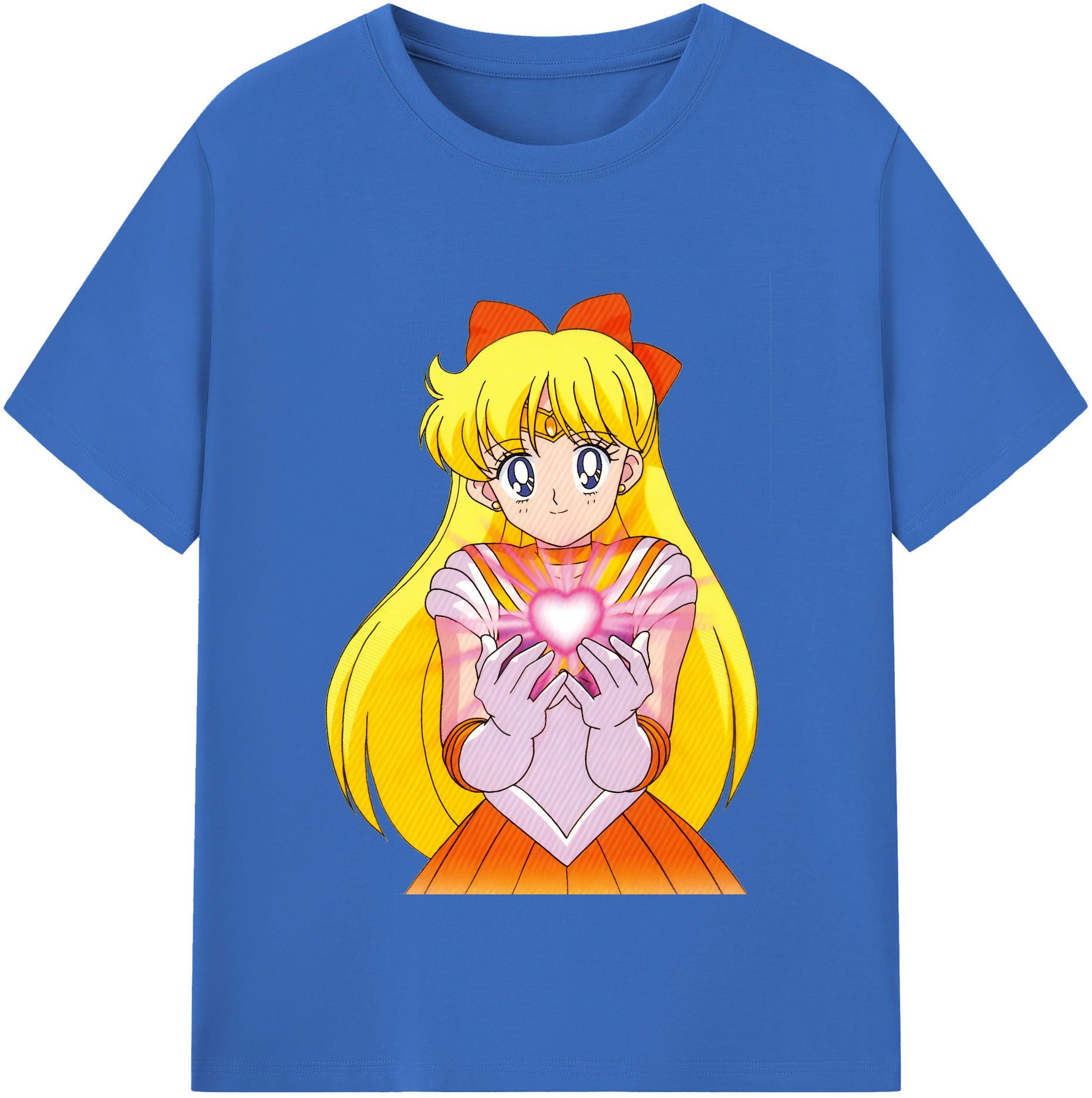 （画像用） 美少女戦士セーラームーン 愛野 美奈子 あいの みなこ Sailor Moon Aino Minako 綿100％半袖Tシャツ（フロントプリント）