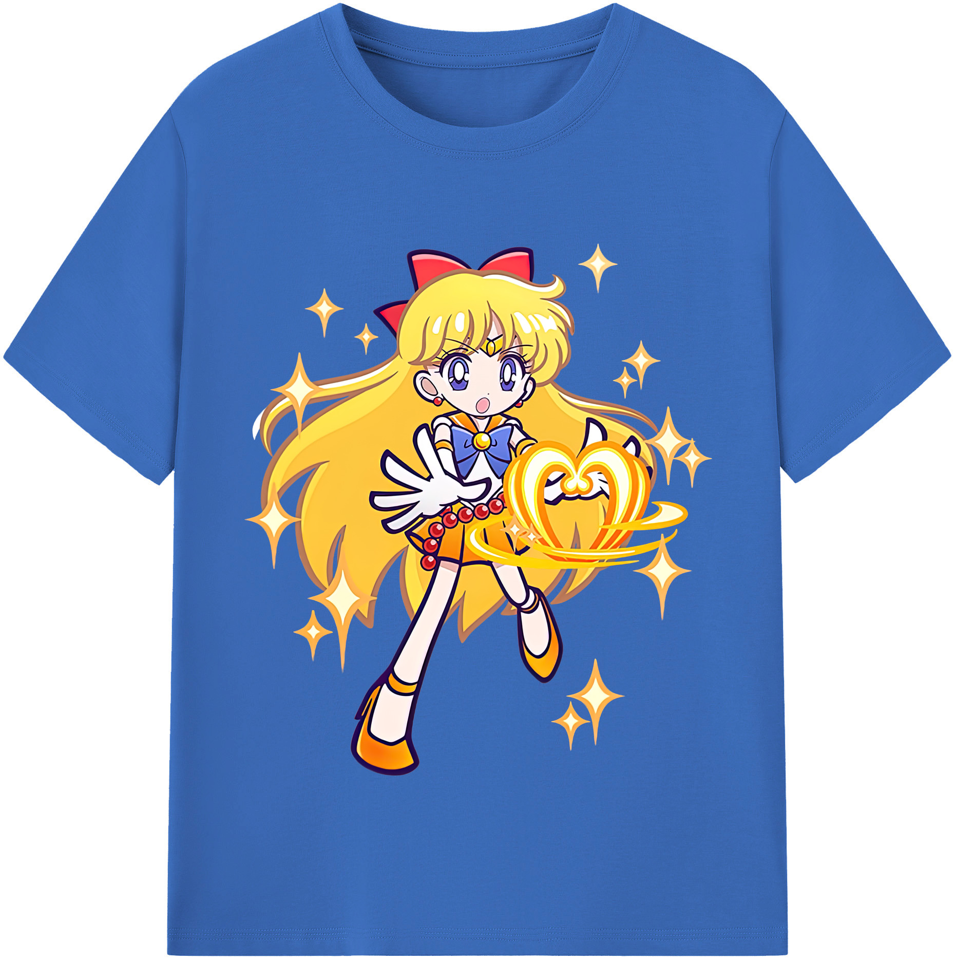 （画像用） 美少女戦士セーラームーン 愛野 美奈子 あいの みなこ Sailor Moon Aino Minako 綿100％半袖Tシャツ（フロントプリント）