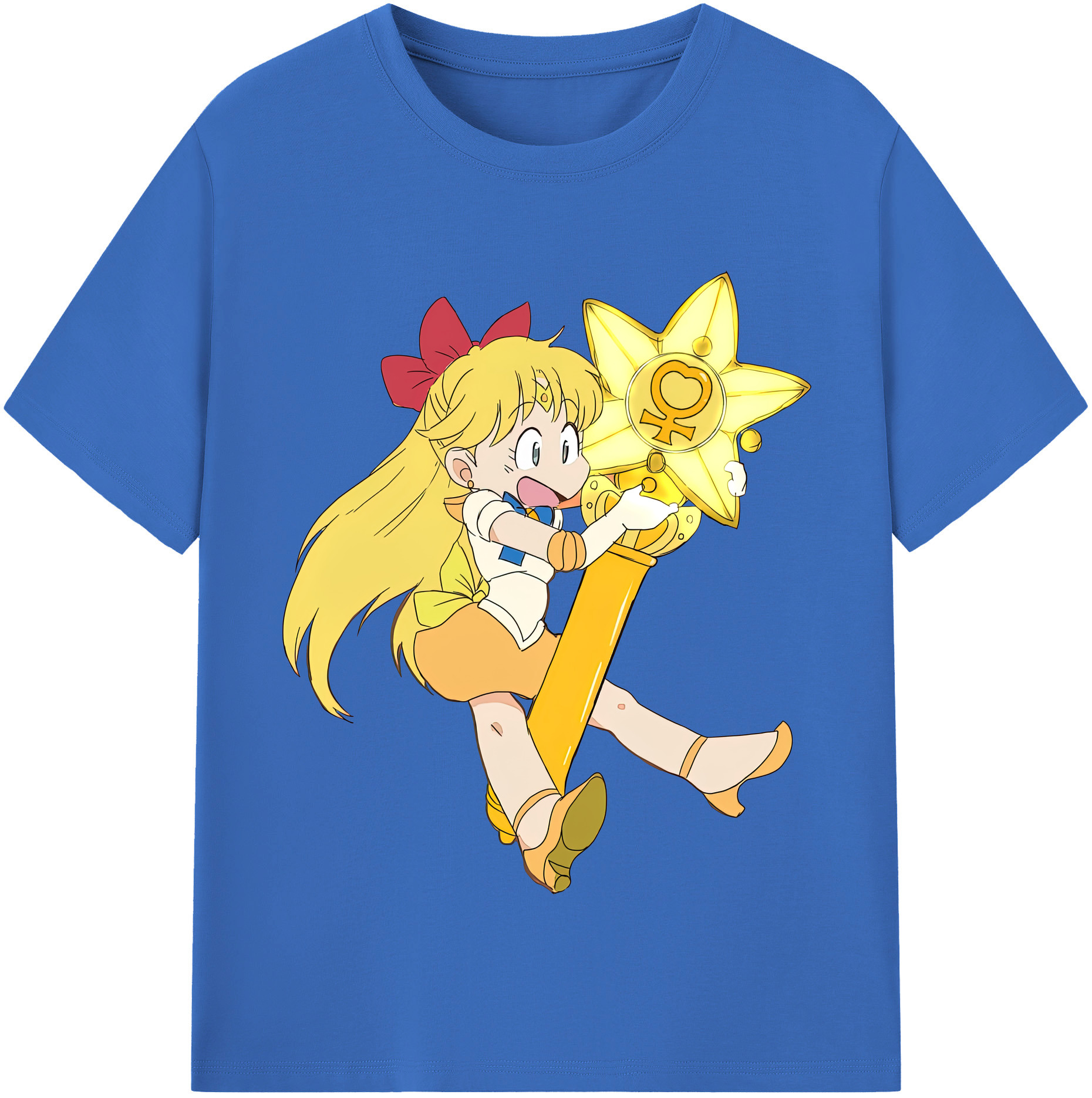 （画像用） 美少女戦士セーラームーン 愛野 美奈子 あいの みなこ Sailor Moon Aino Minako 綿100％半袖Tシャツ（フロントプリント）