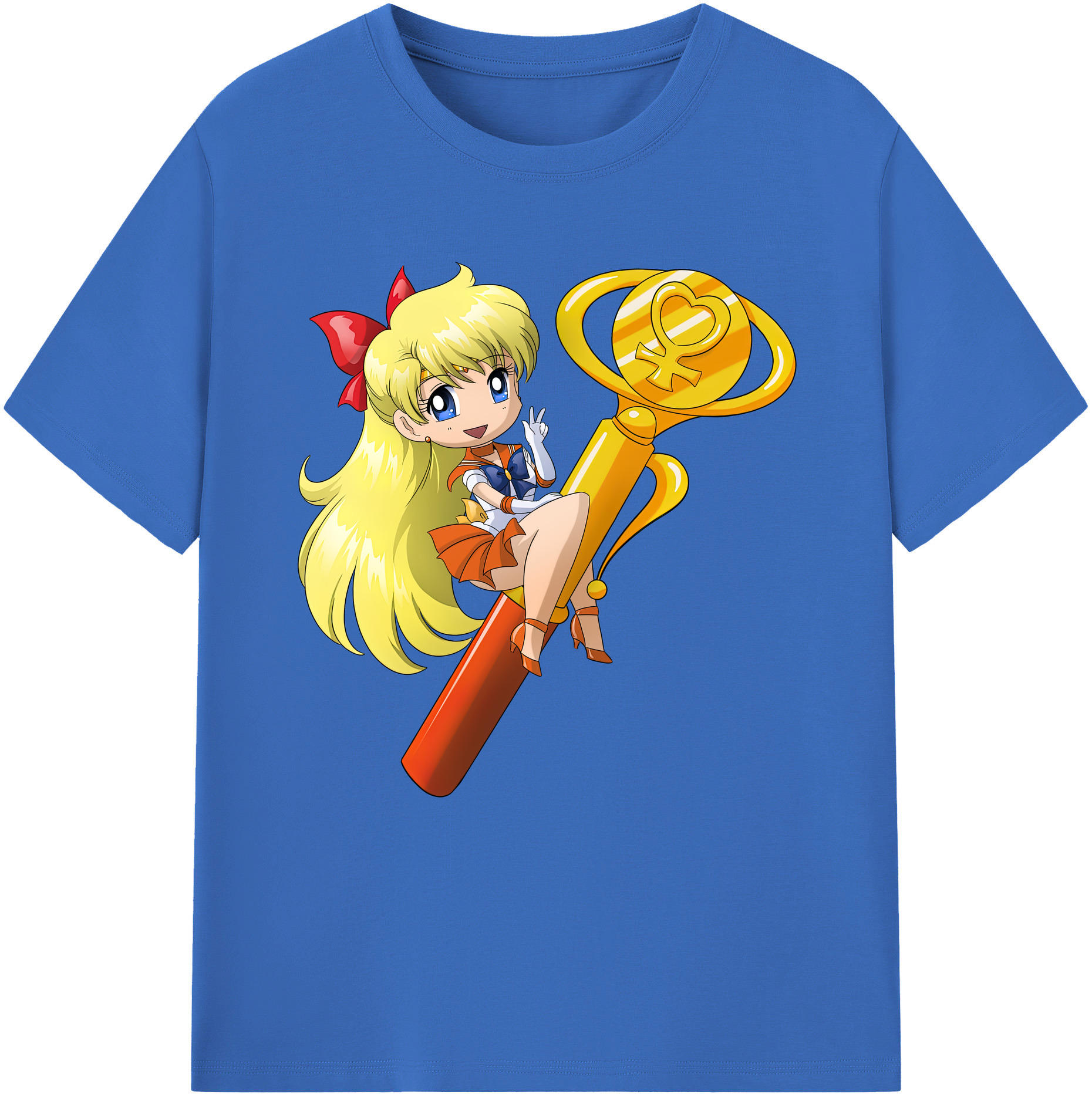 （画像用） 美少女戦士セーラームーン 愛野 美奈子 あいの みなこ Sailor Moon Aino Minako 綿100％半袖Tシャツ（フロントプリント）